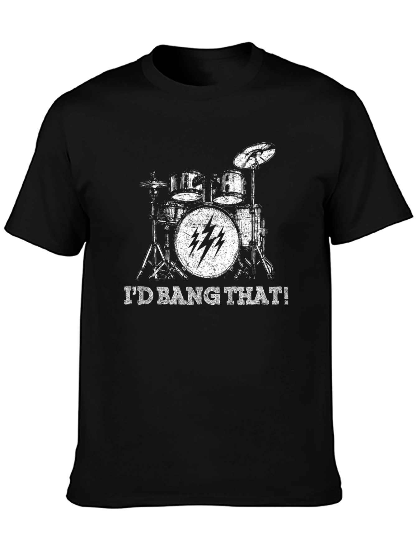 Id Bang That Drum Set Black T-Shirt