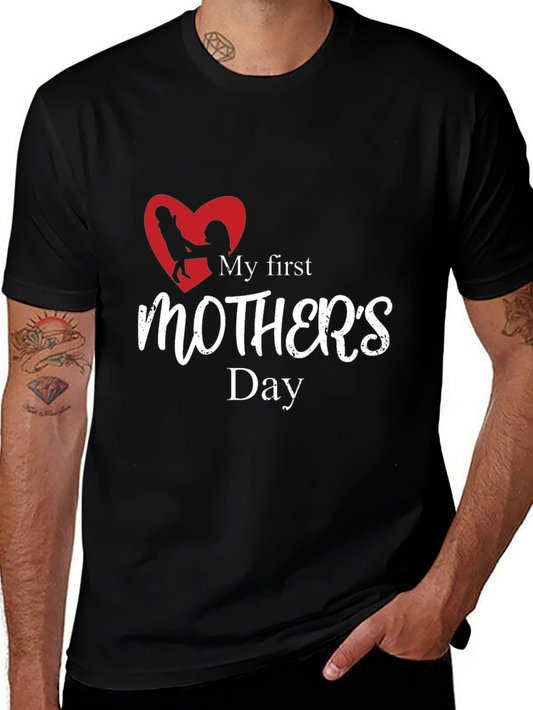 My First Mothers Day Black T-Shirt