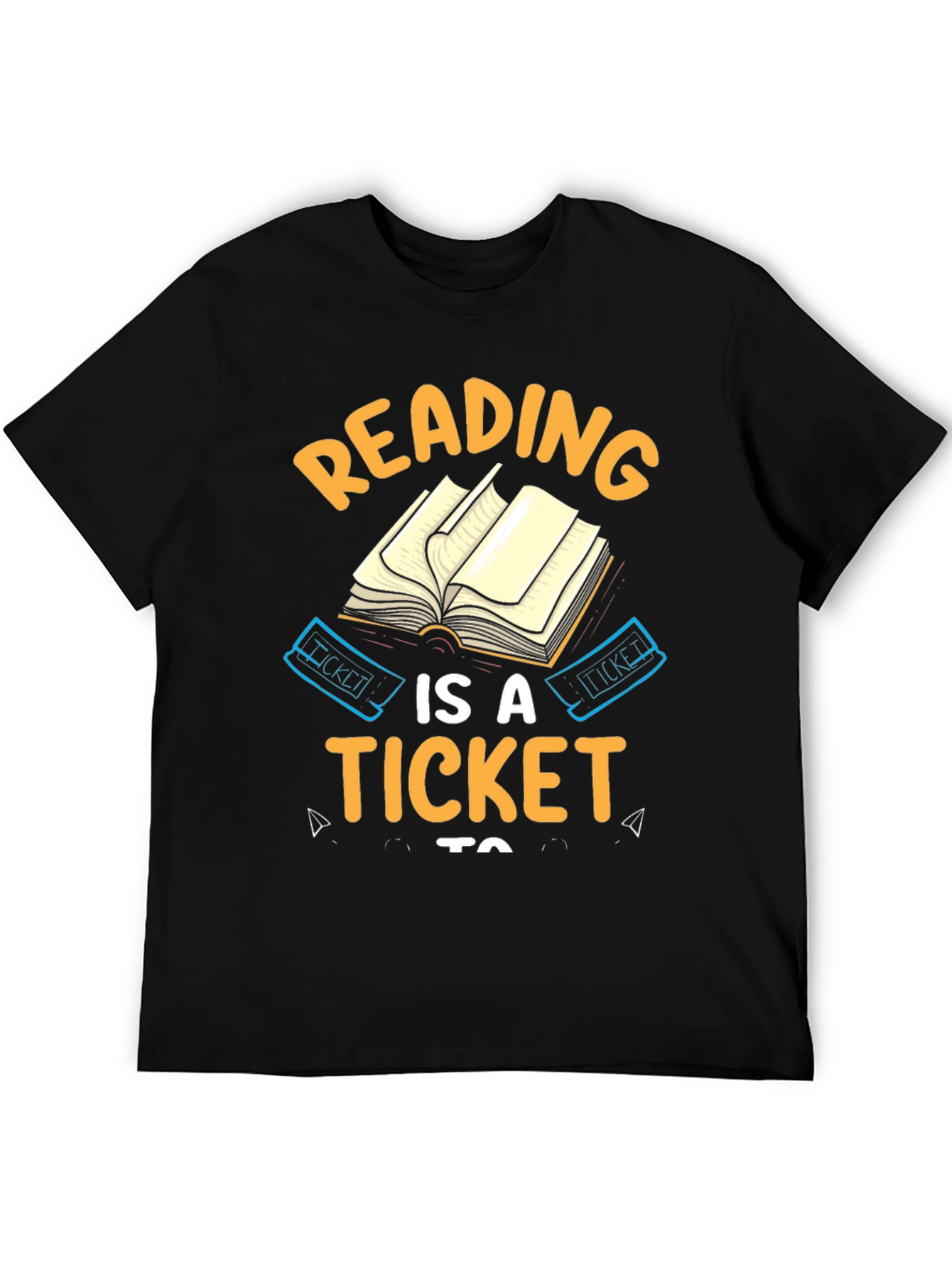 Reading is a Ticket Black Graphic Tee