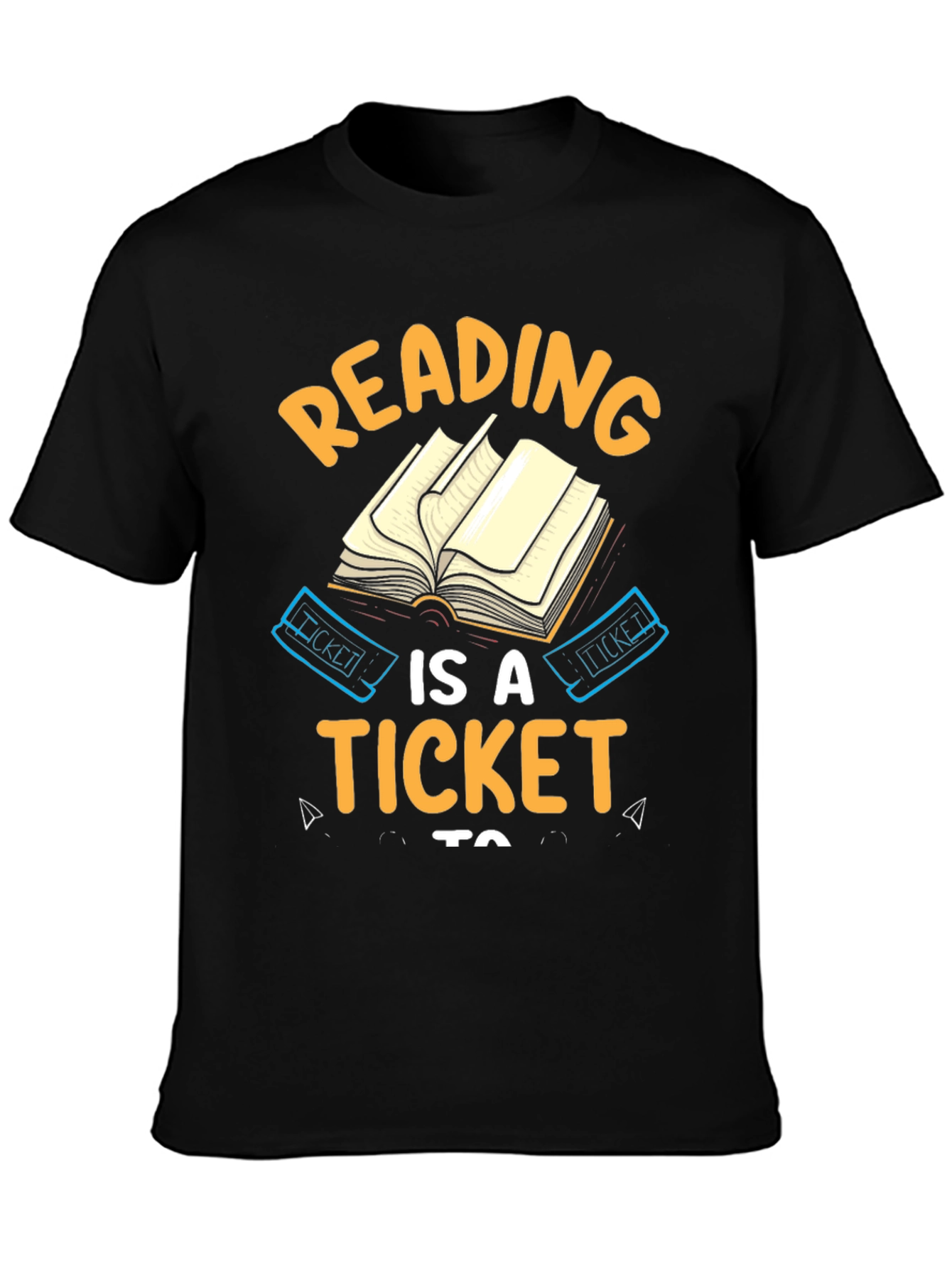 Reading is a Ticket Black Graphic Tee