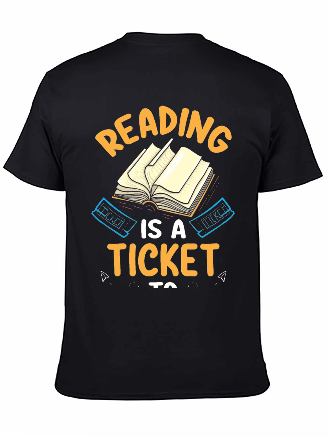 Reading is a Ticket Black Graphic Tee