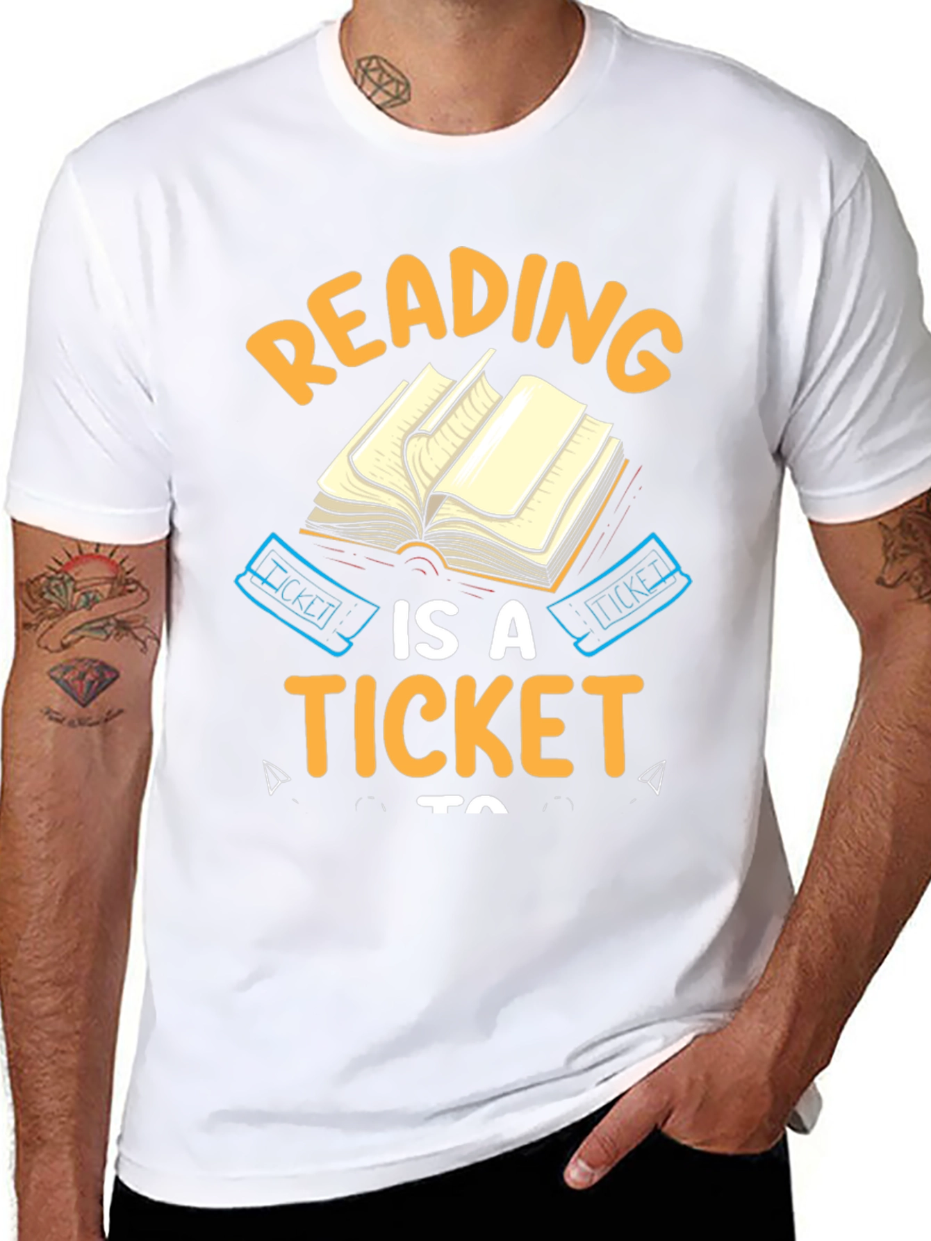Reading is a Ticket Black Graphic Tee