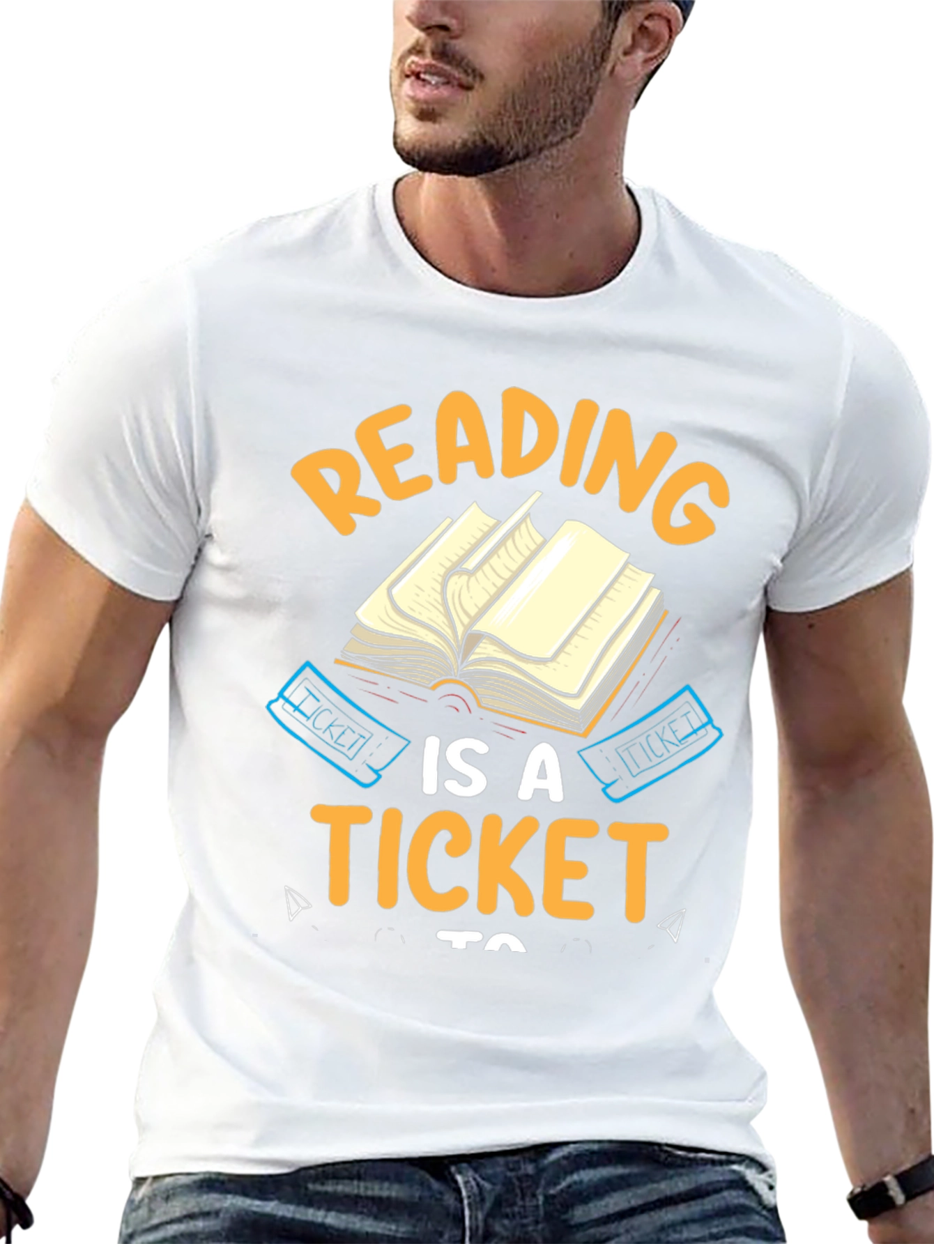 Reading is a Ticket Black Graphic Tee
