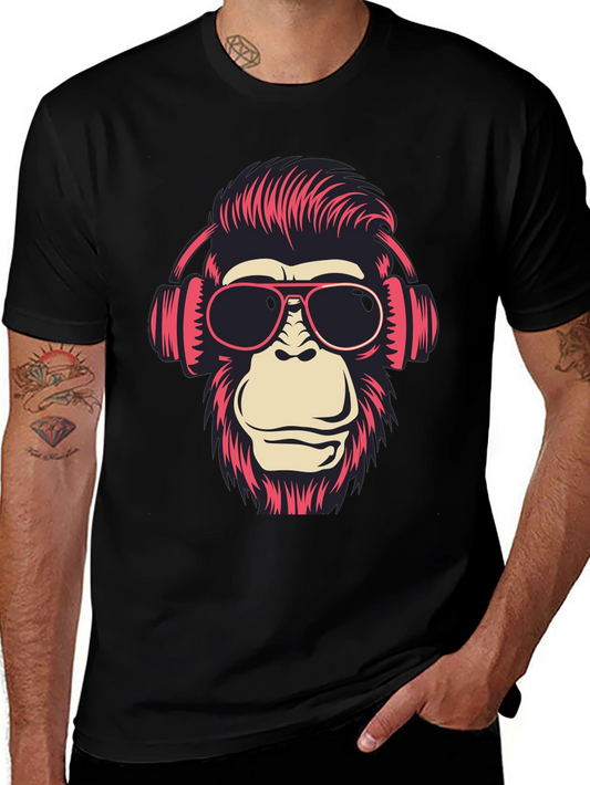 Cool Monkey Graphic T-Shirt - Black