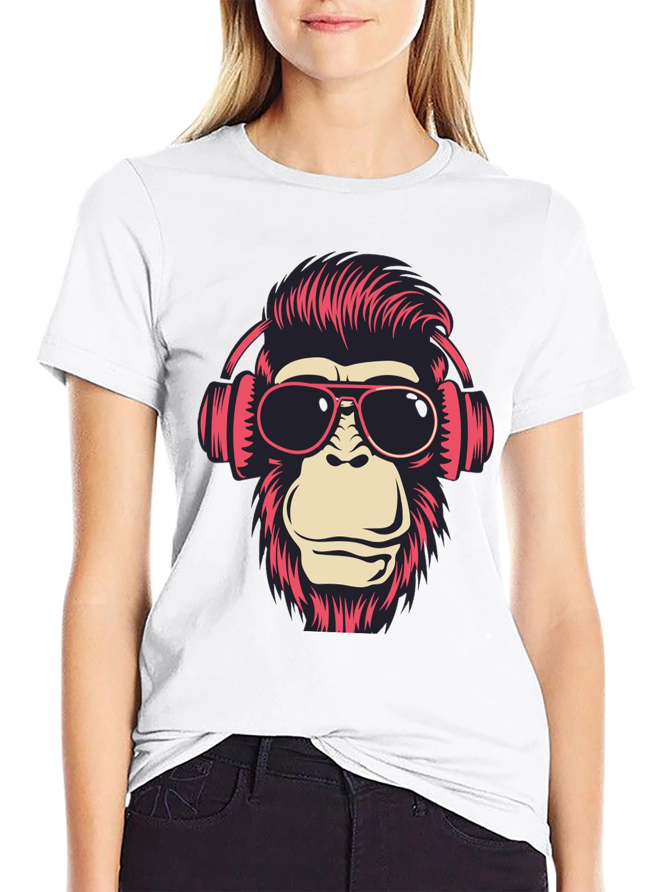 Cool Monkey Graphic T-Shirt - Black