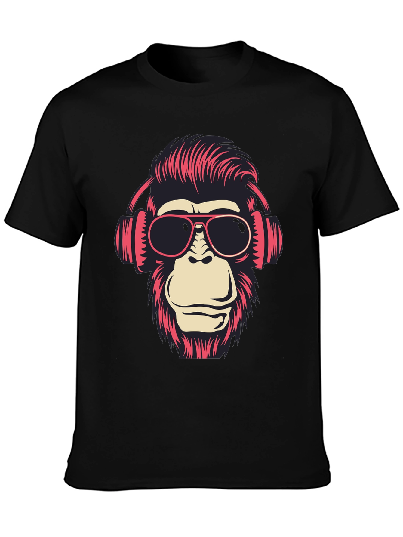 Cool Monkey Graphic T-Shirt - Black