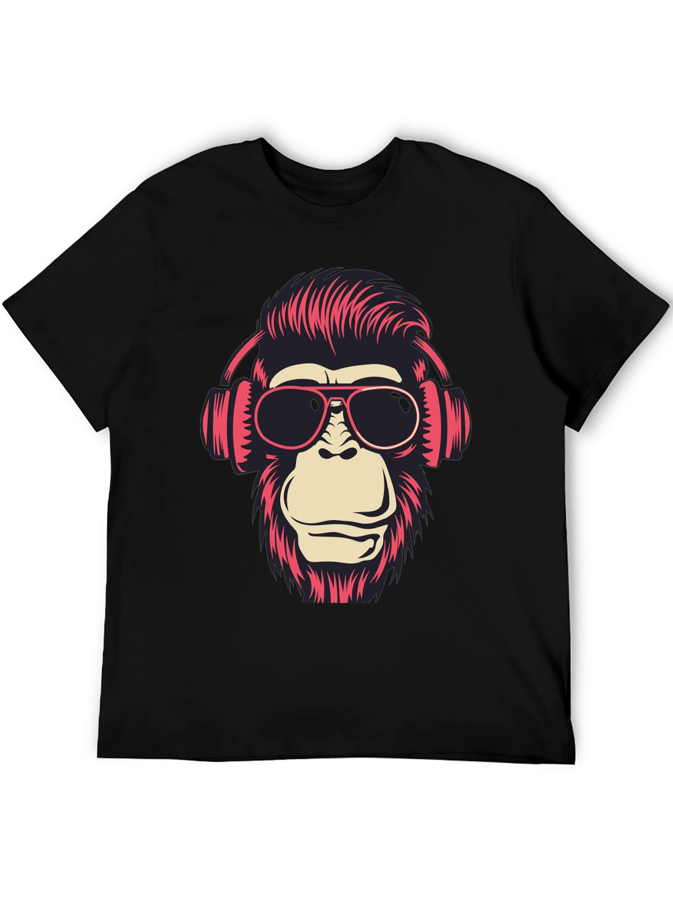 Cool Monkey Graphic T-Shirt - Black