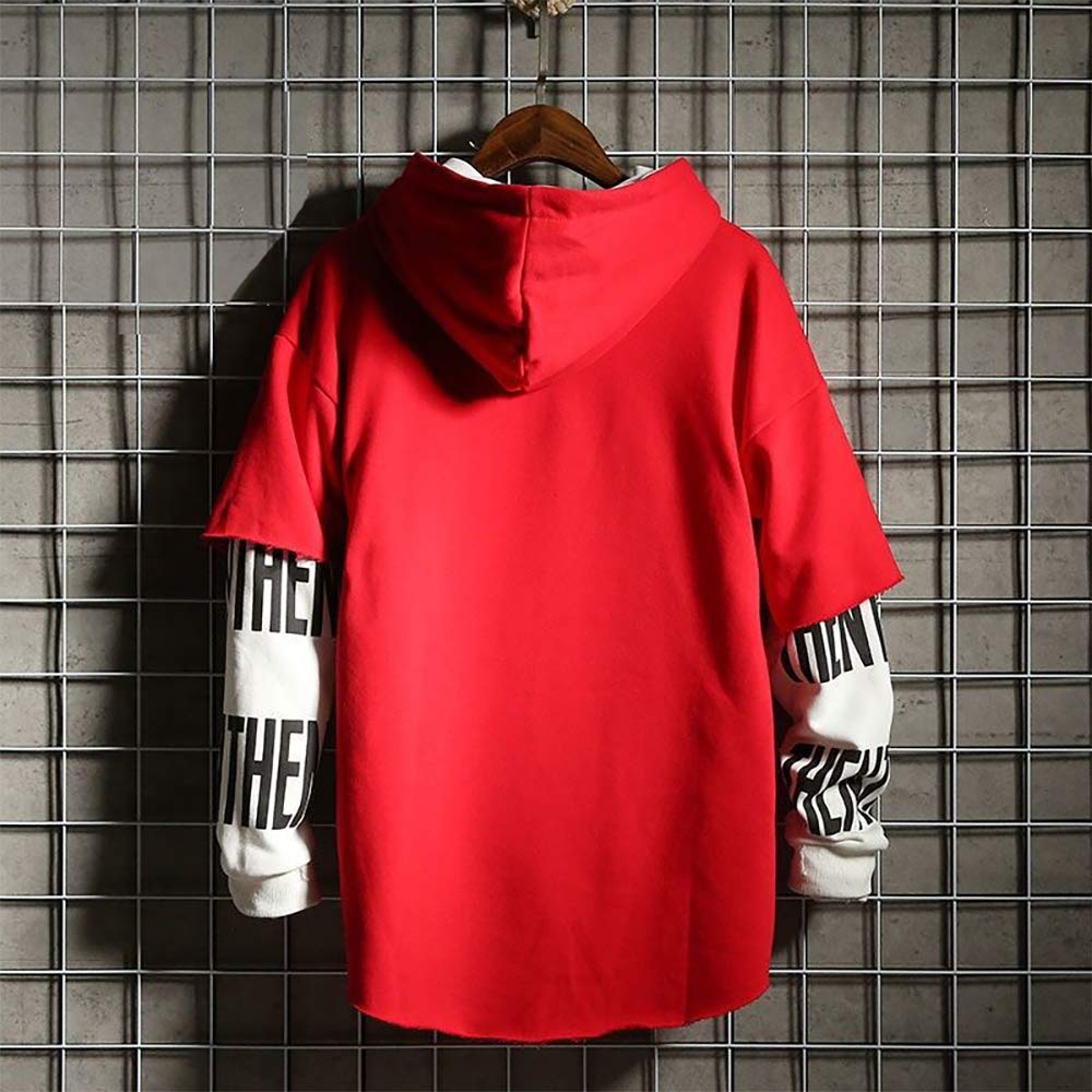 Hello MrLin Men's Techwear Hip Hop Hoodie Japanese Streetwear Patchwork Urban Jumper