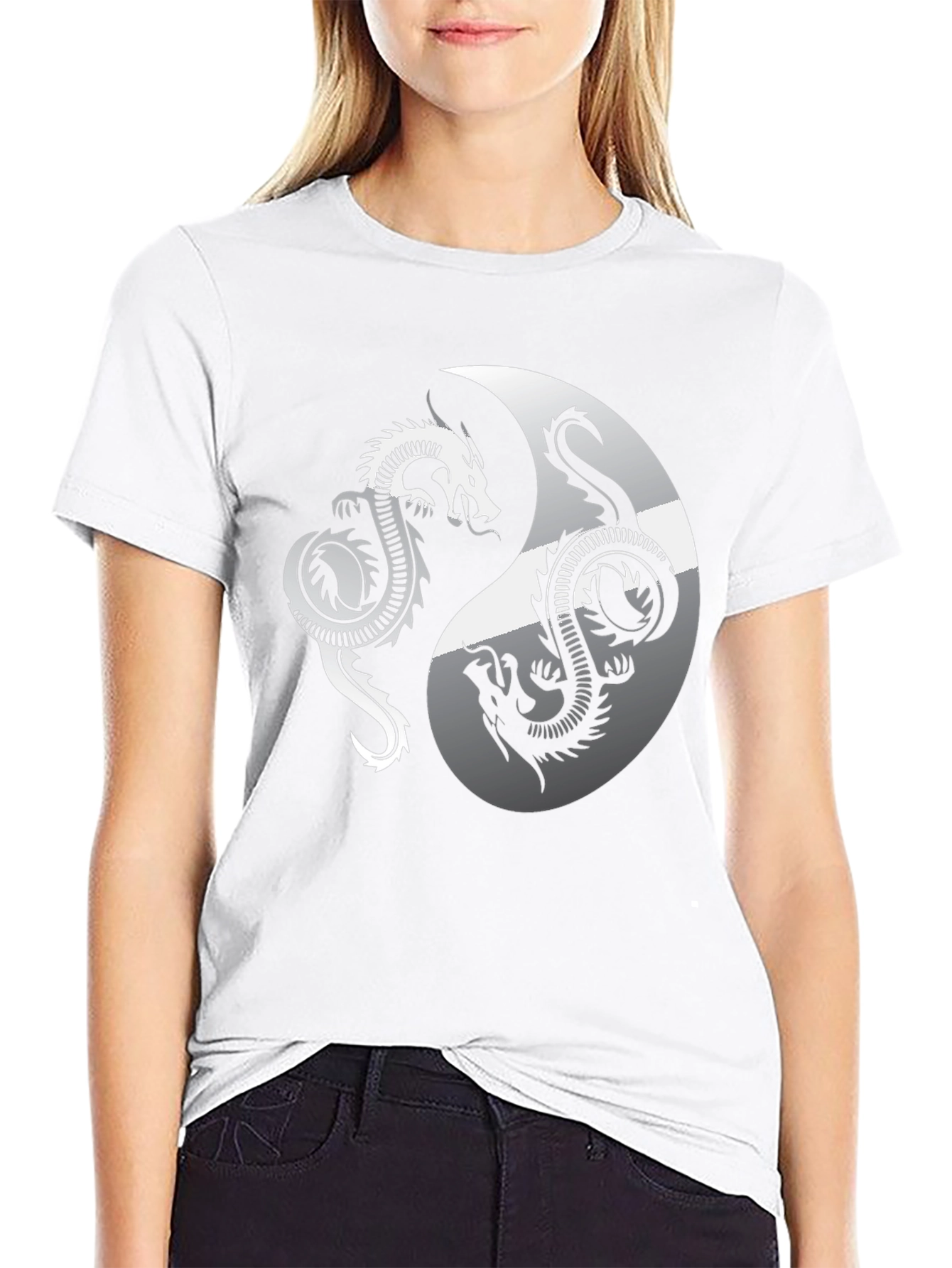 Yin Yang Dragon Graphic Tee - Balance & Style