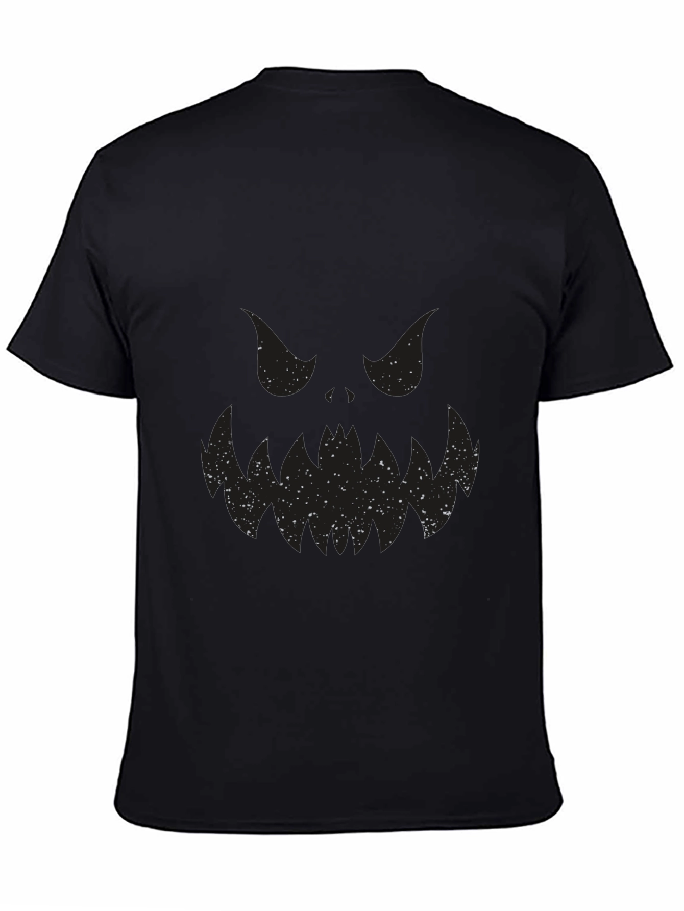 Spooky Face Black T-Shirt - Halloween Ready!
