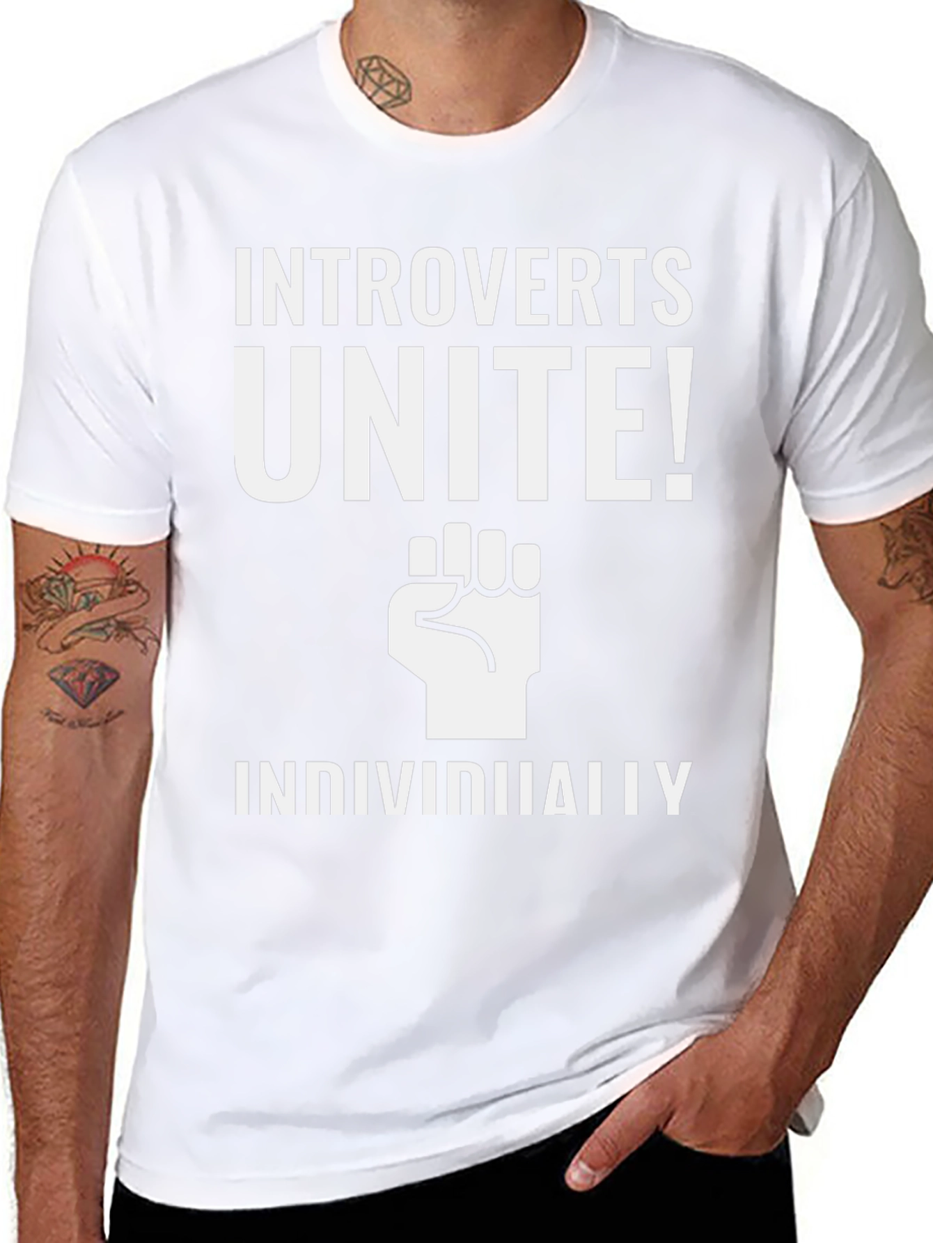 Introverts Unite! Graphic Print Tee