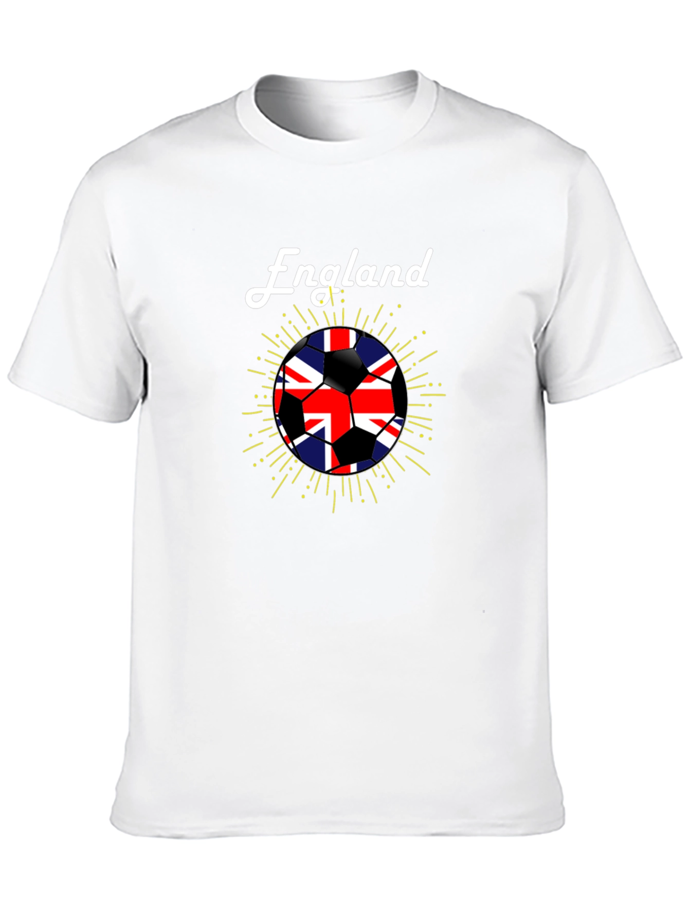 England Soccer Flag Black T-Shirt