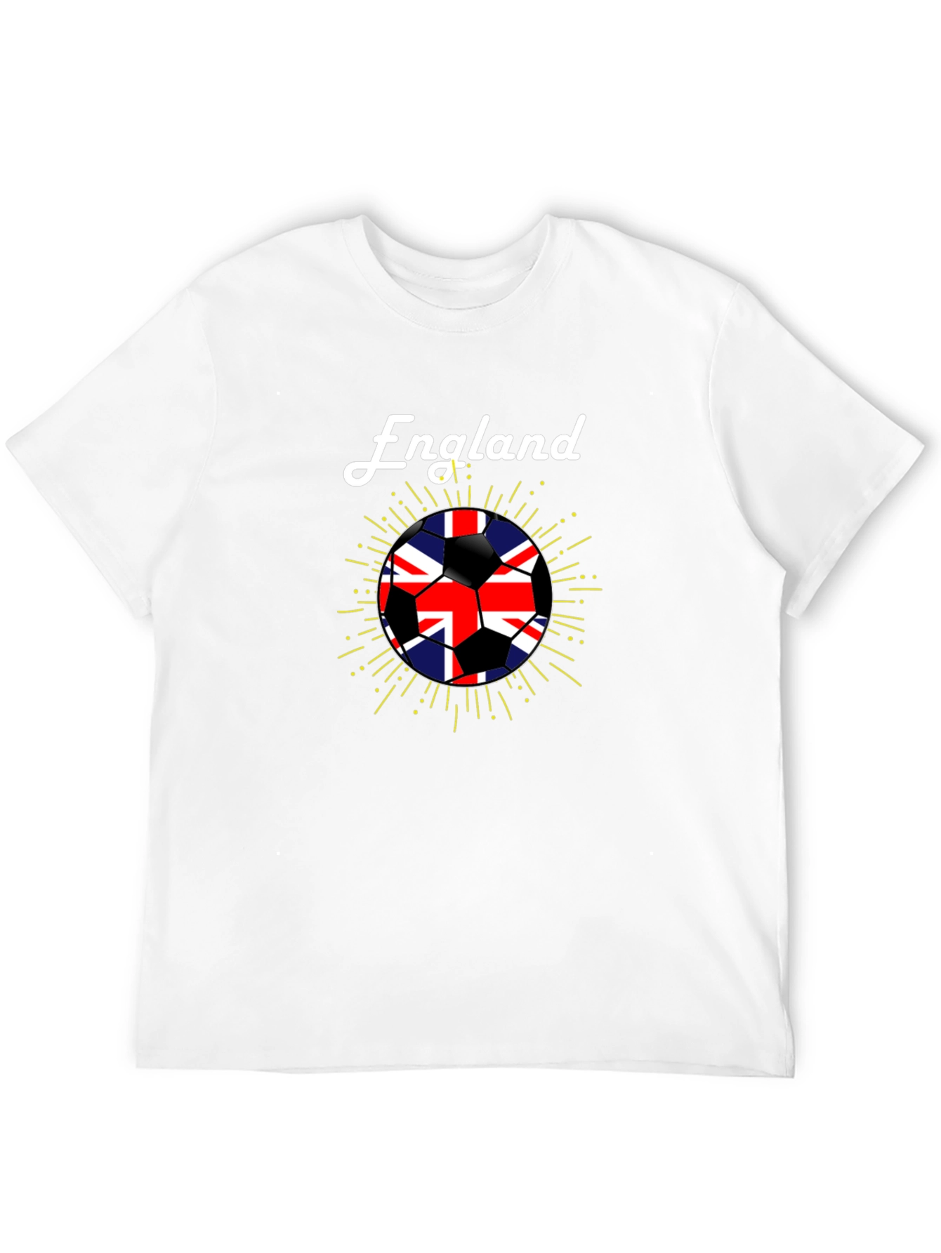 England Soccer Flag Black T-Shirt