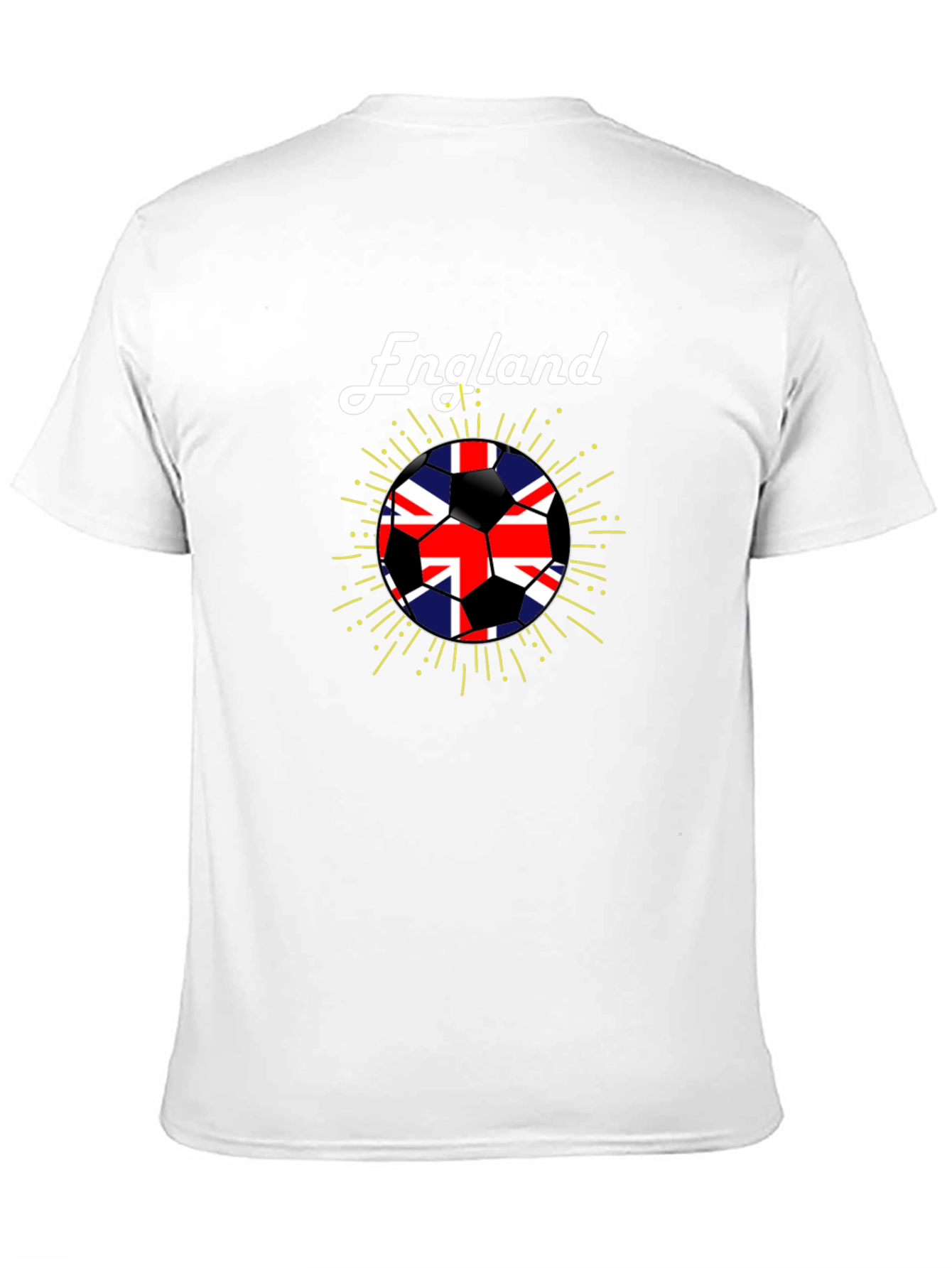 England Soccer Flag Black T-Shirt