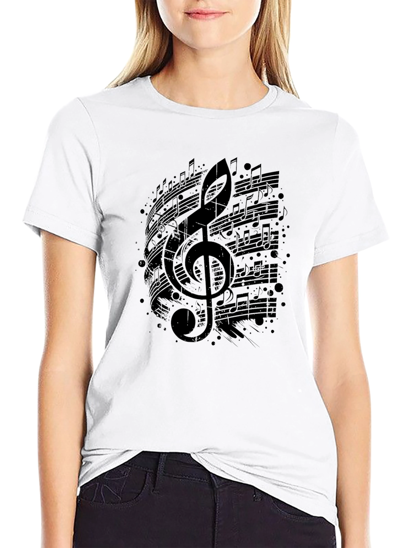 Musical Note T-Shirt - Black Graphic Tee