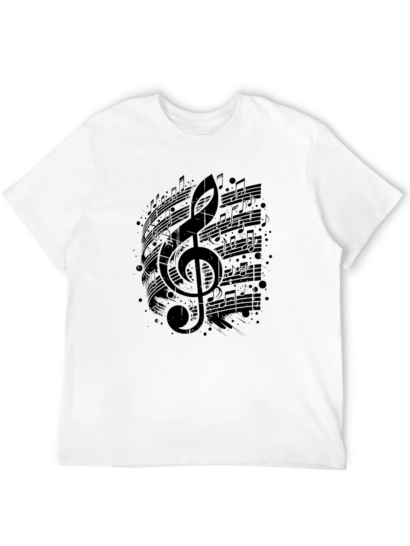 Musical Note T-Shirt - Black Graphic Tee