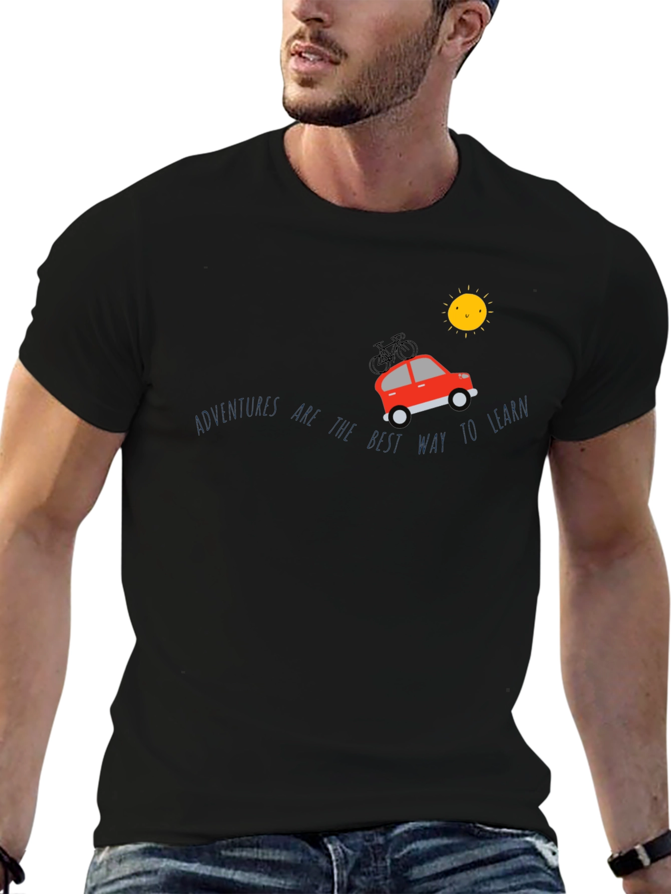 Adventure Awaits Graphic Tee - Black