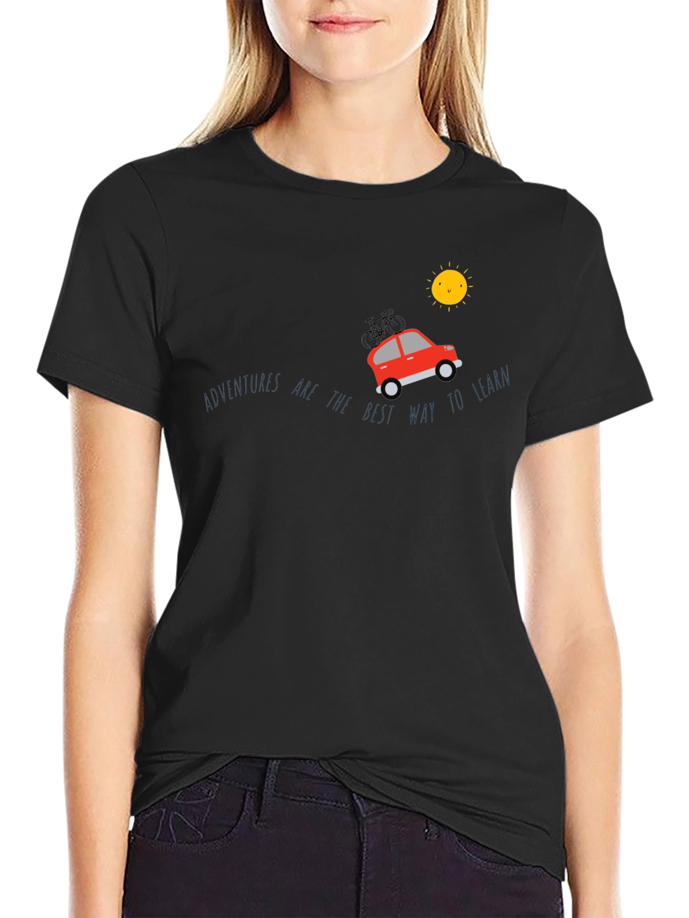 Adventure Awaits Graphic Tee - Black