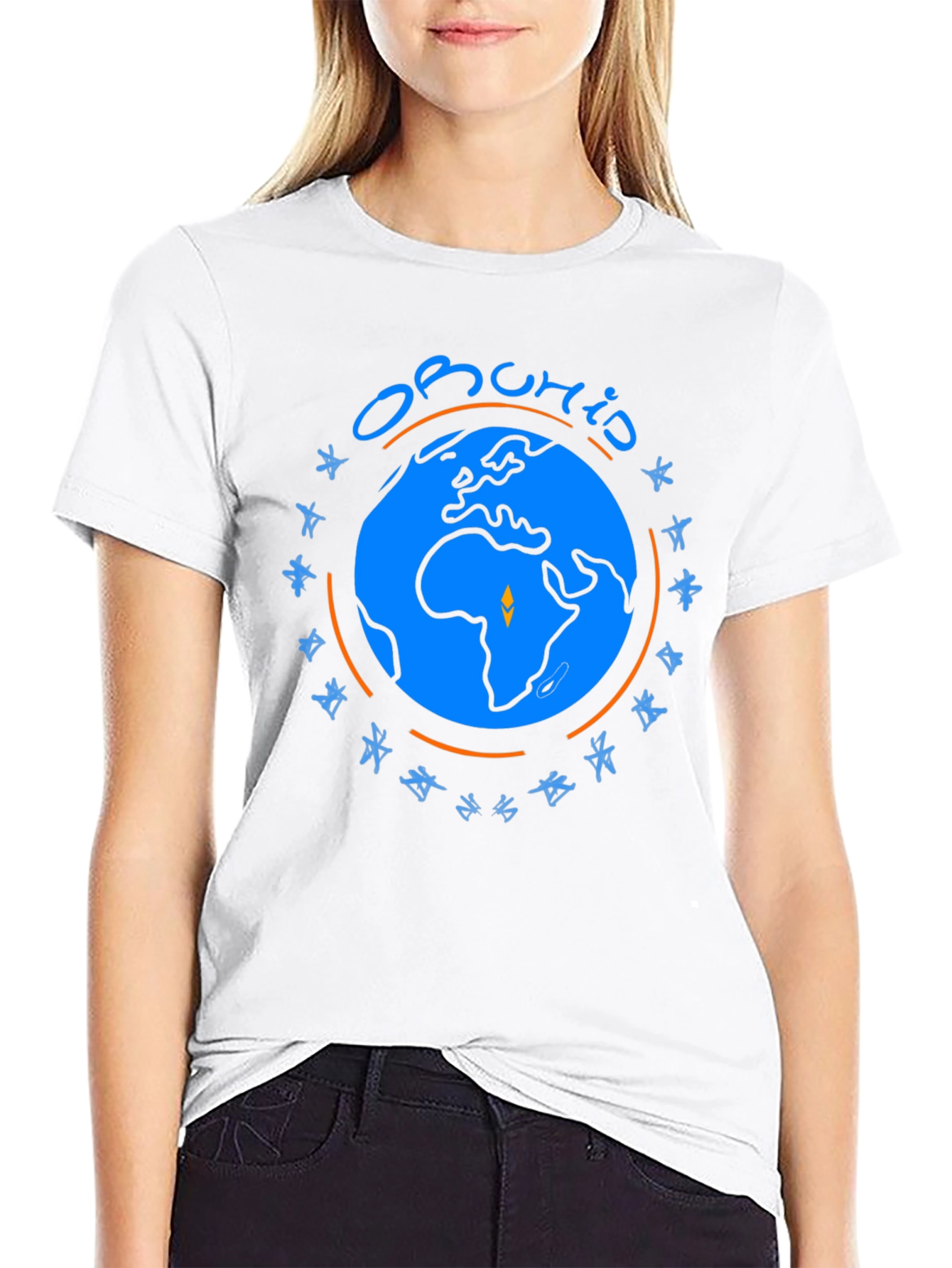 Obuhio Earth Graphic T-Shirt - Black