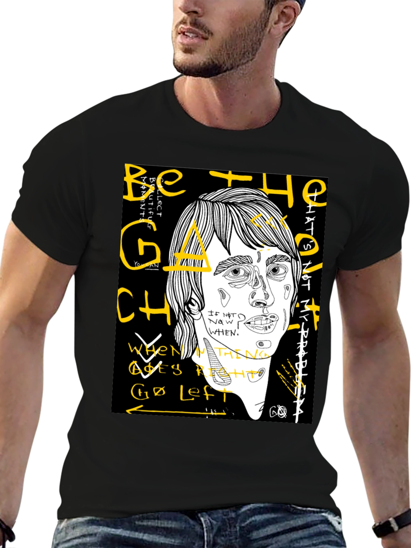 Abstract Graphic T-Shirt - Be the Change
