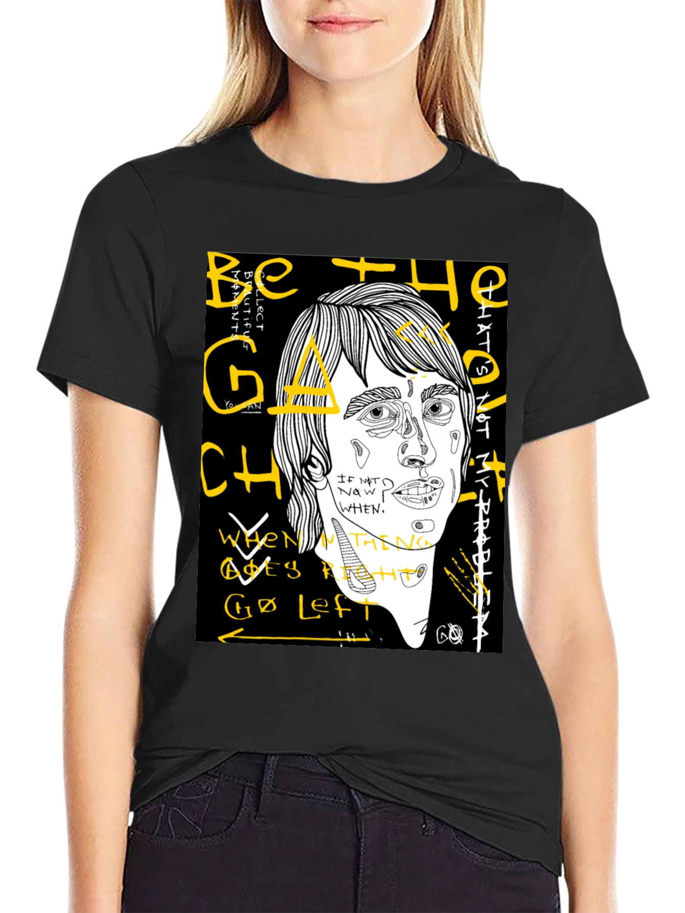 Abstract Graphic T-Shirt - Be the Change