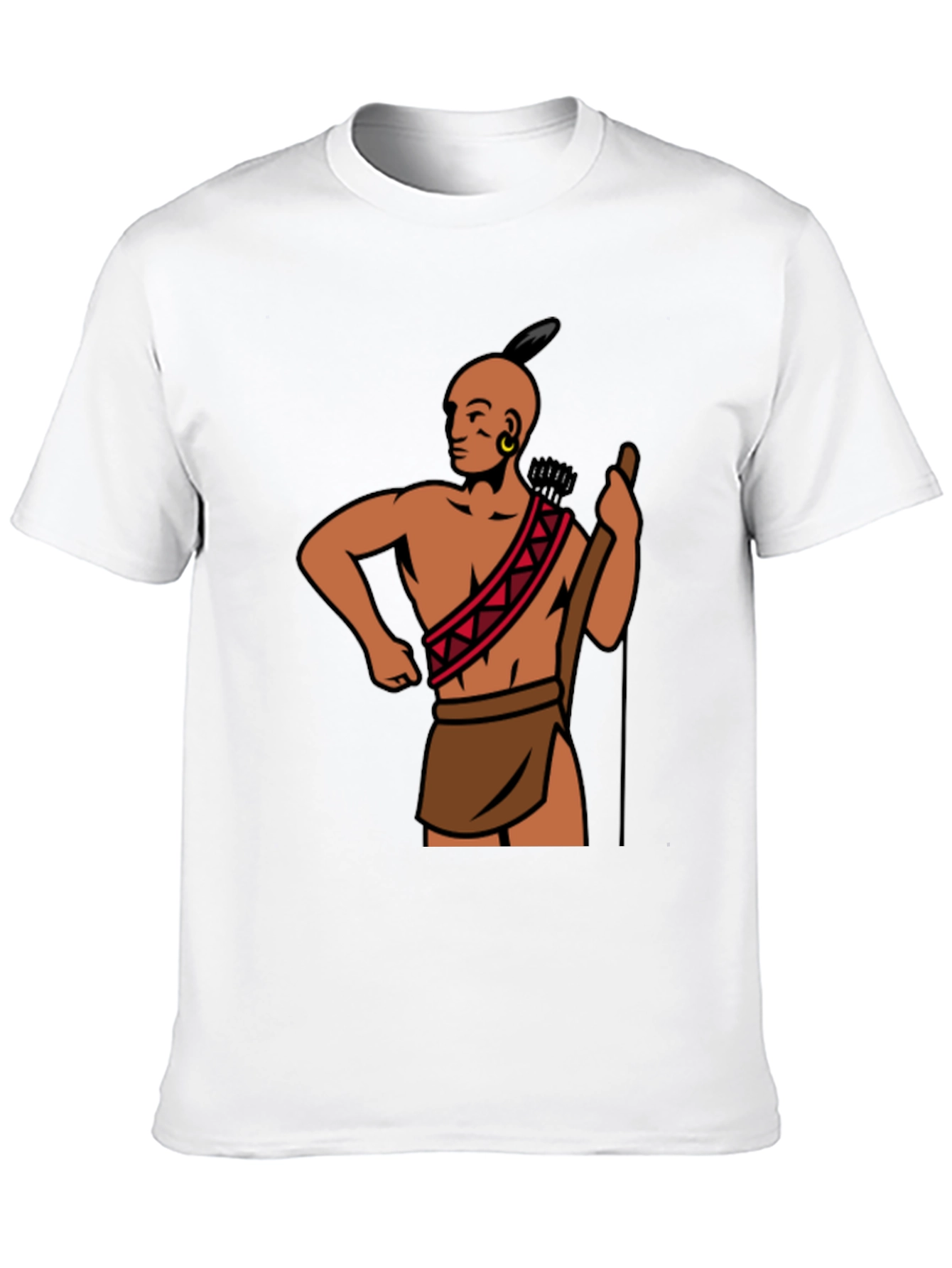 Native American Graphic Print Black T-Shirt