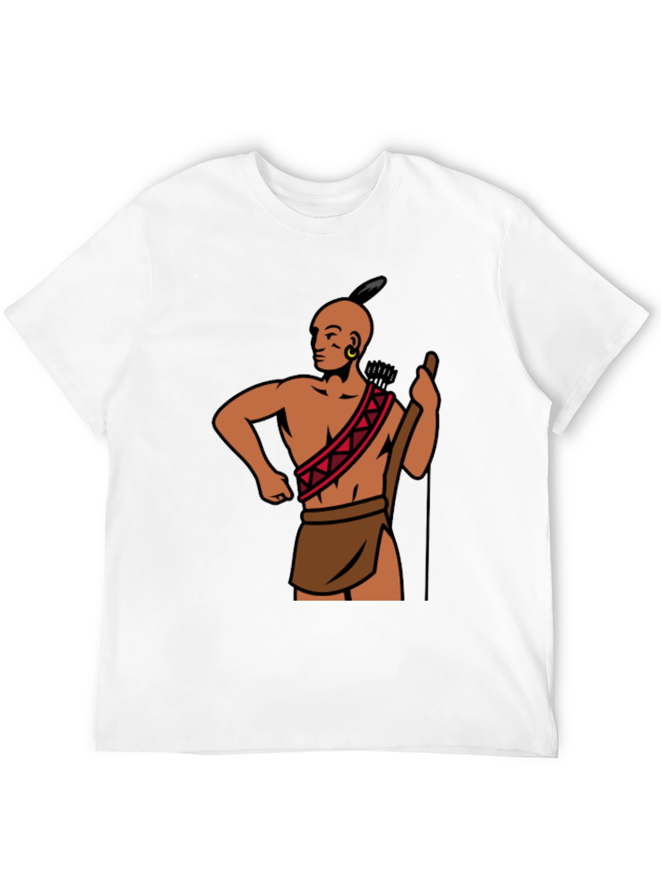 Native American Graphic Print Black T-Shirt