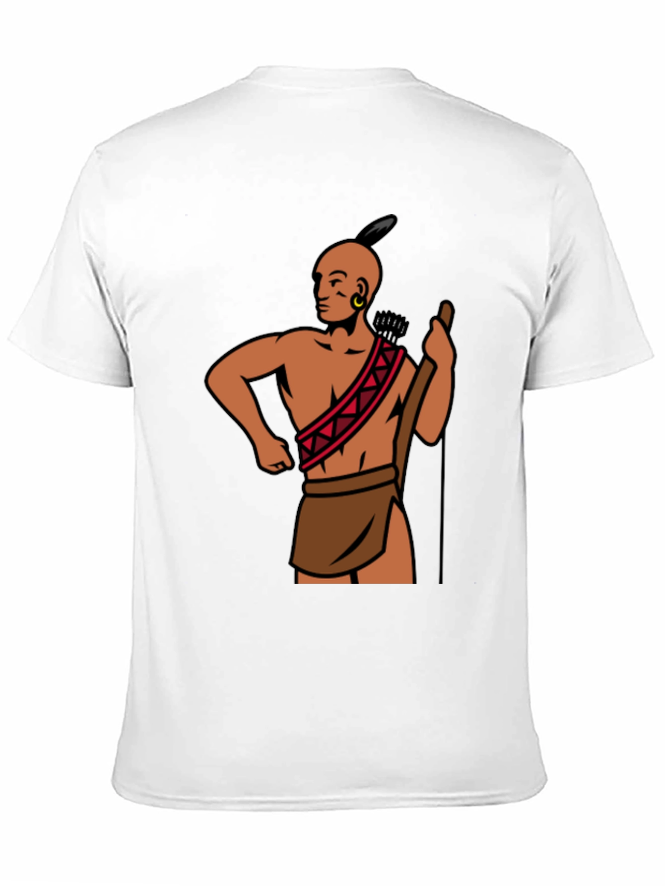 Native American Graphic Print Black T-Shirt