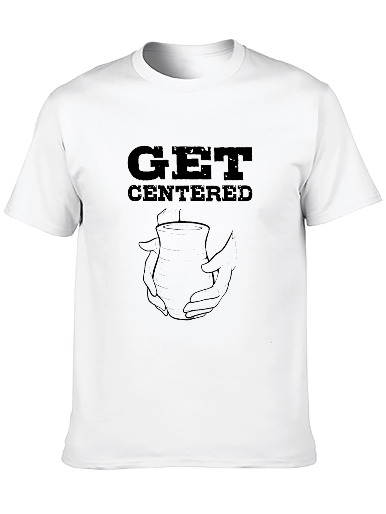 Get Centered Pottery Tee - Black Graphic T-Shirt