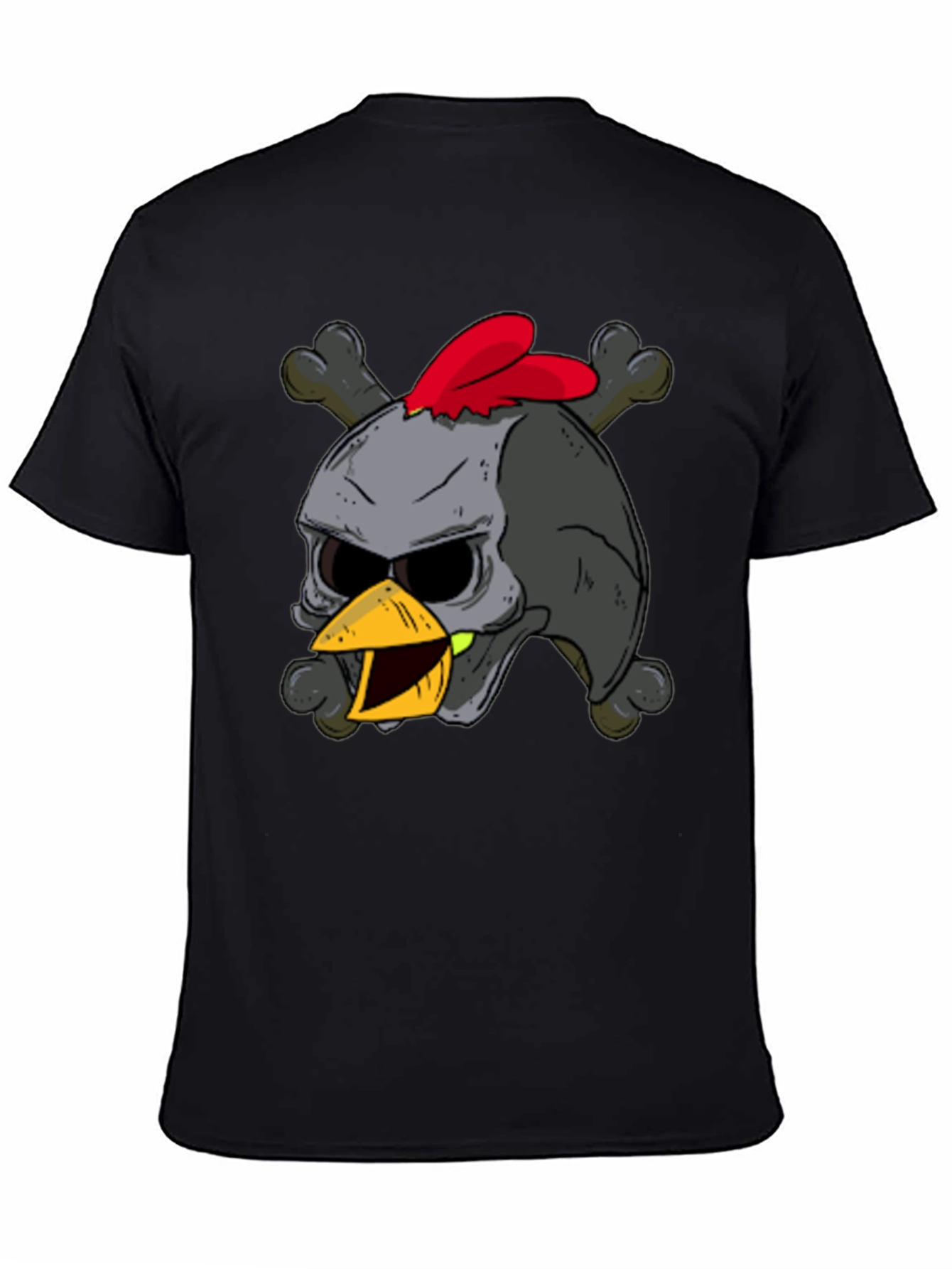 Skull Chicken Graphic T-Shirt - Dark Humor Tee