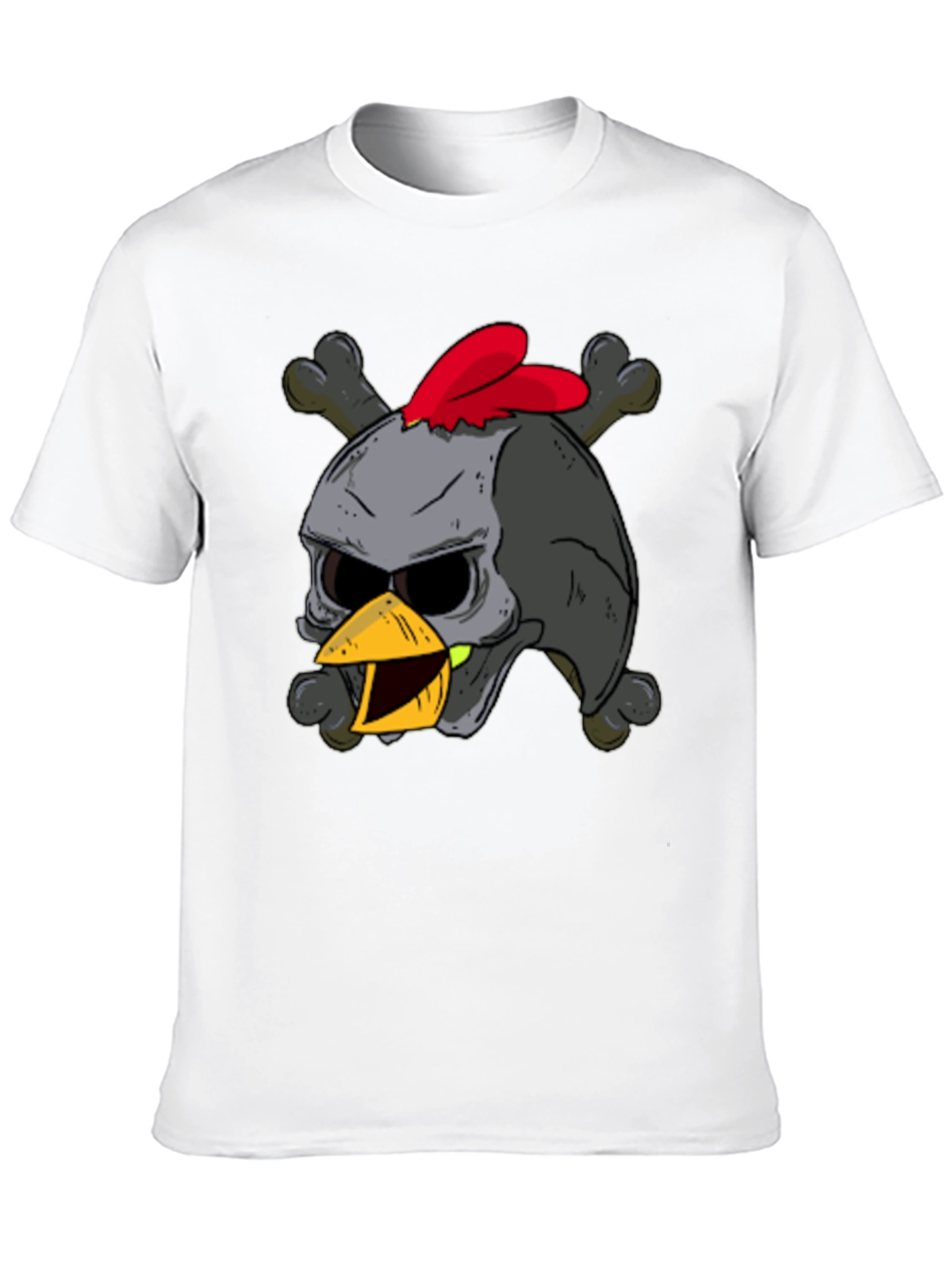 Skull Chicken Graphic T-Shirt - Dark Humor Tee