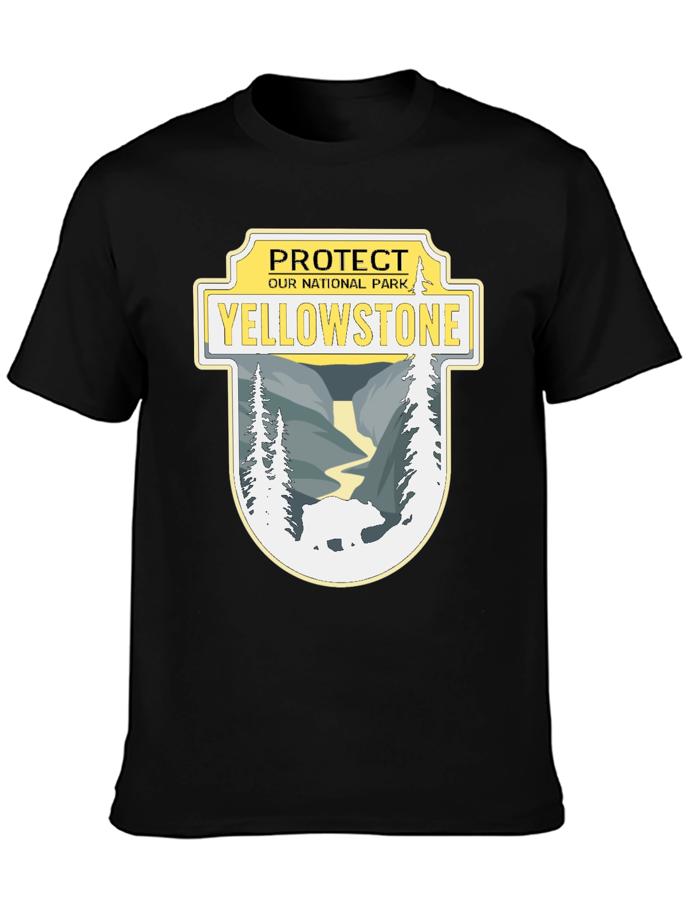 Yellowstone National Park Protect Black T-Shirt