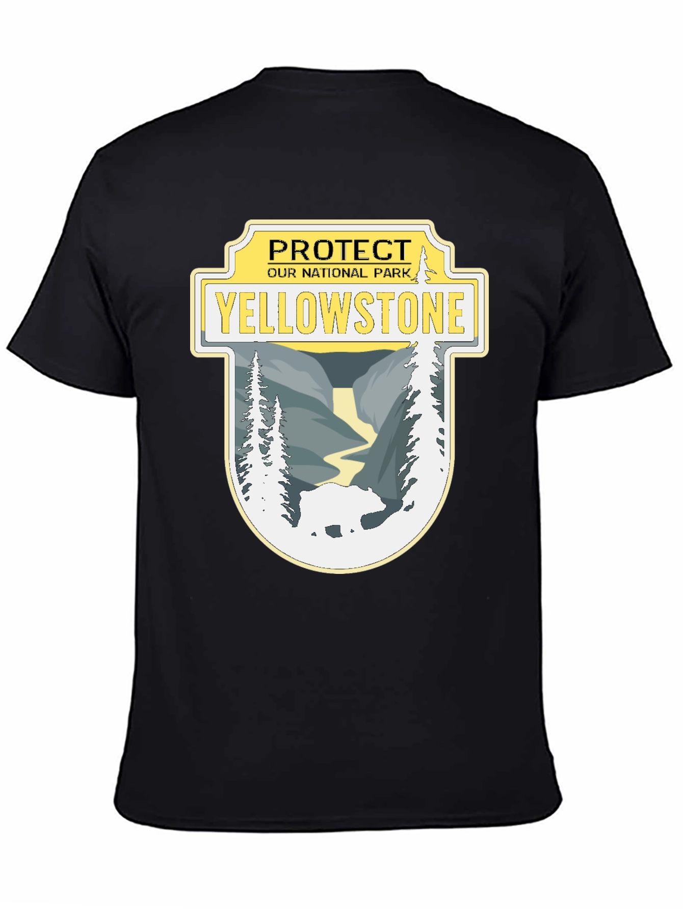 Yellowstone National Park Protect Black T-Shirt