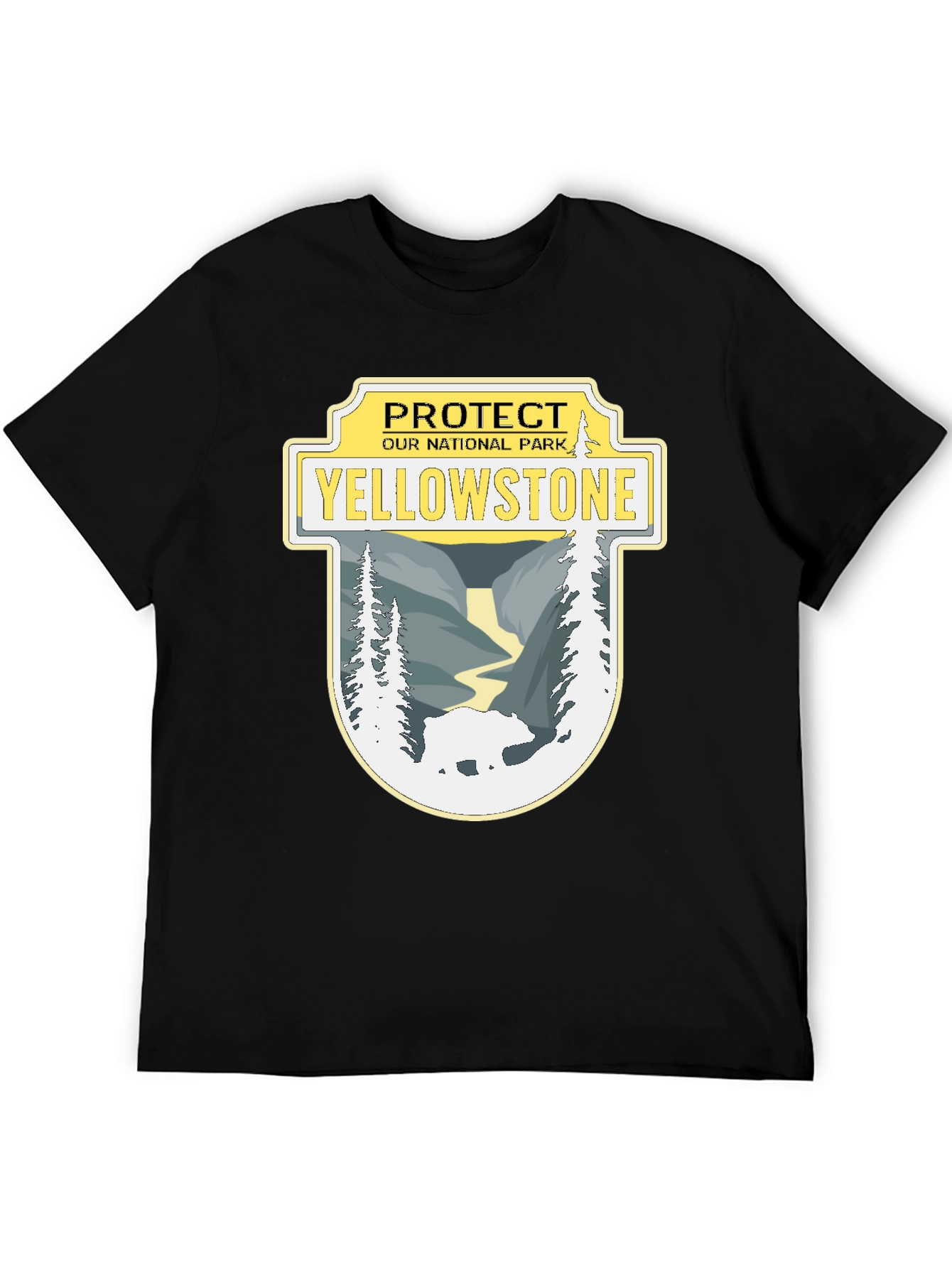 Yellowstone National Park Protect Black T-Shirt