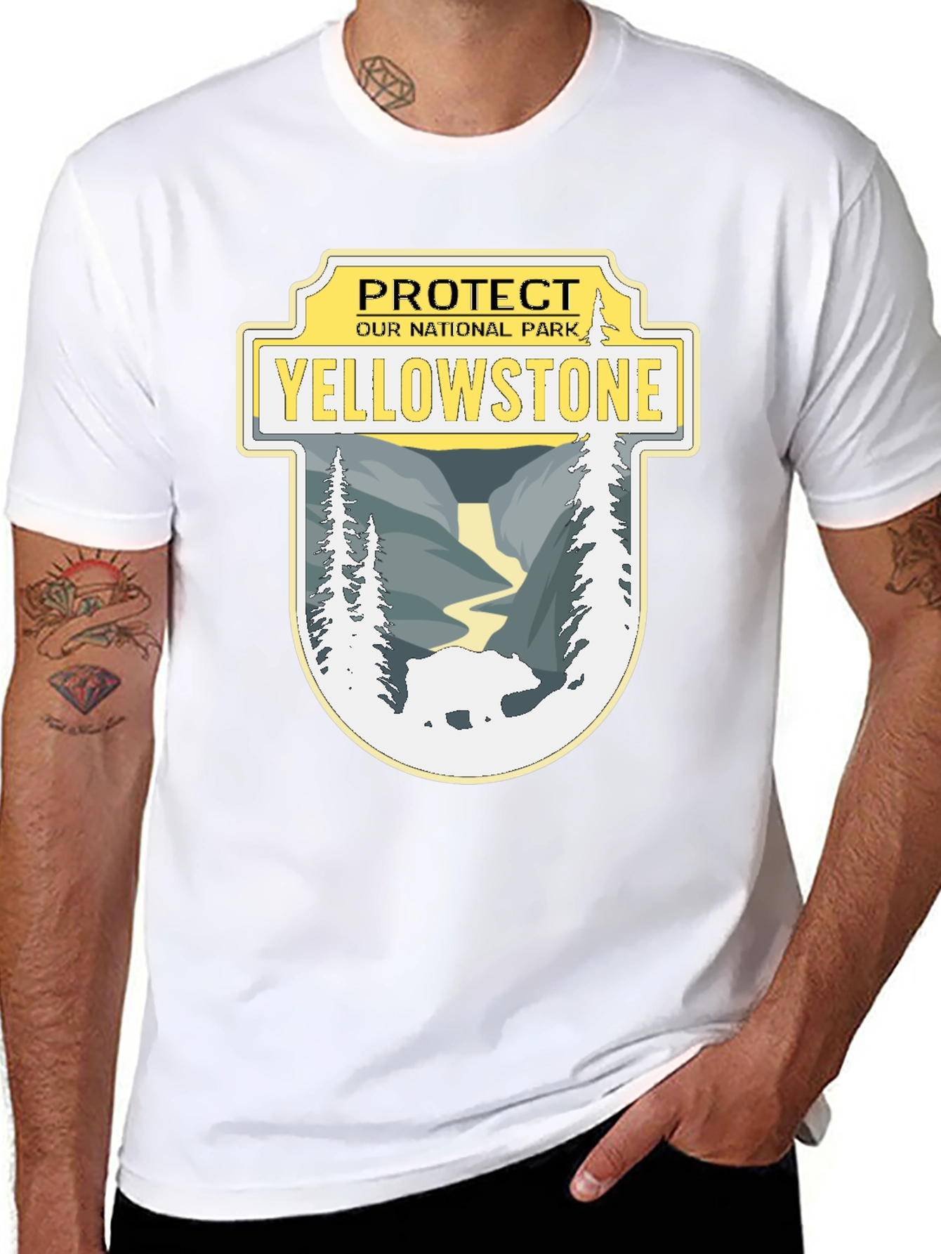Yellowstone National Park Protect Black T-Shirt
