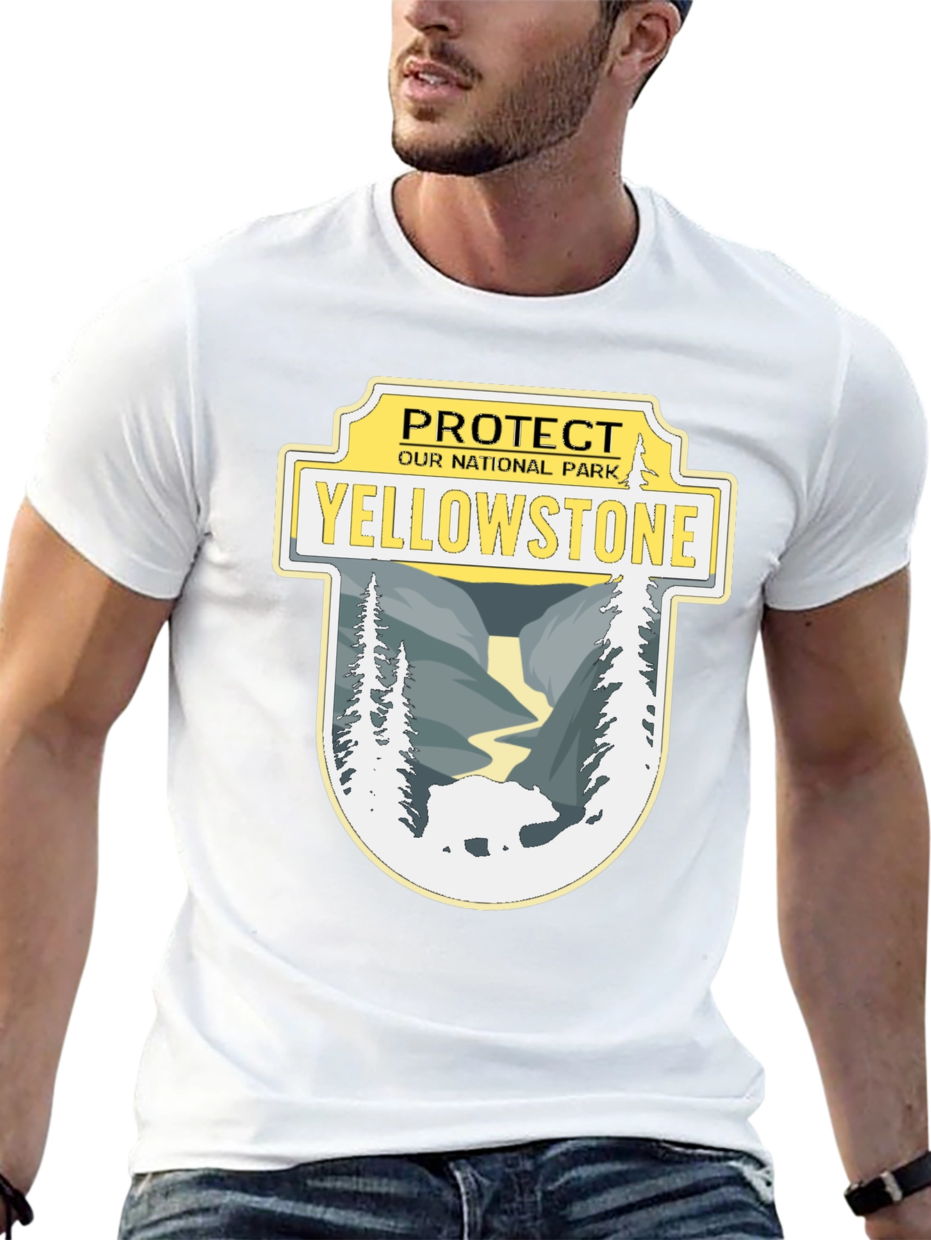 Yellowstone National Park Protect Black T-Shirt