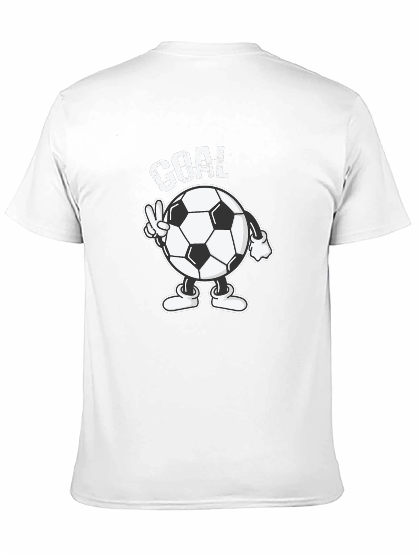 Goal! Soccer Ball Cartoon Mens Black T-Shirt