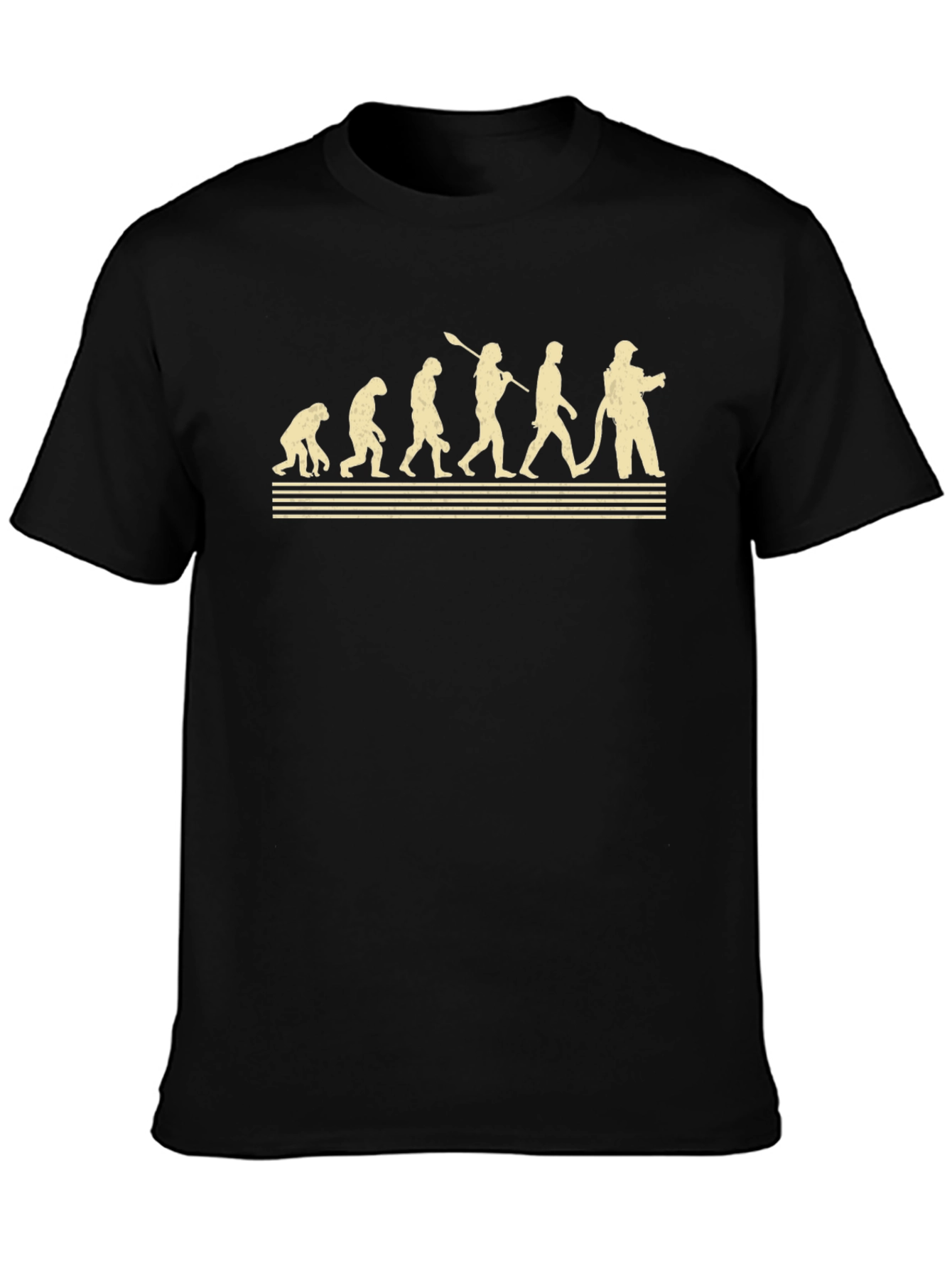 Firefighter Evolution Black T-Shirt