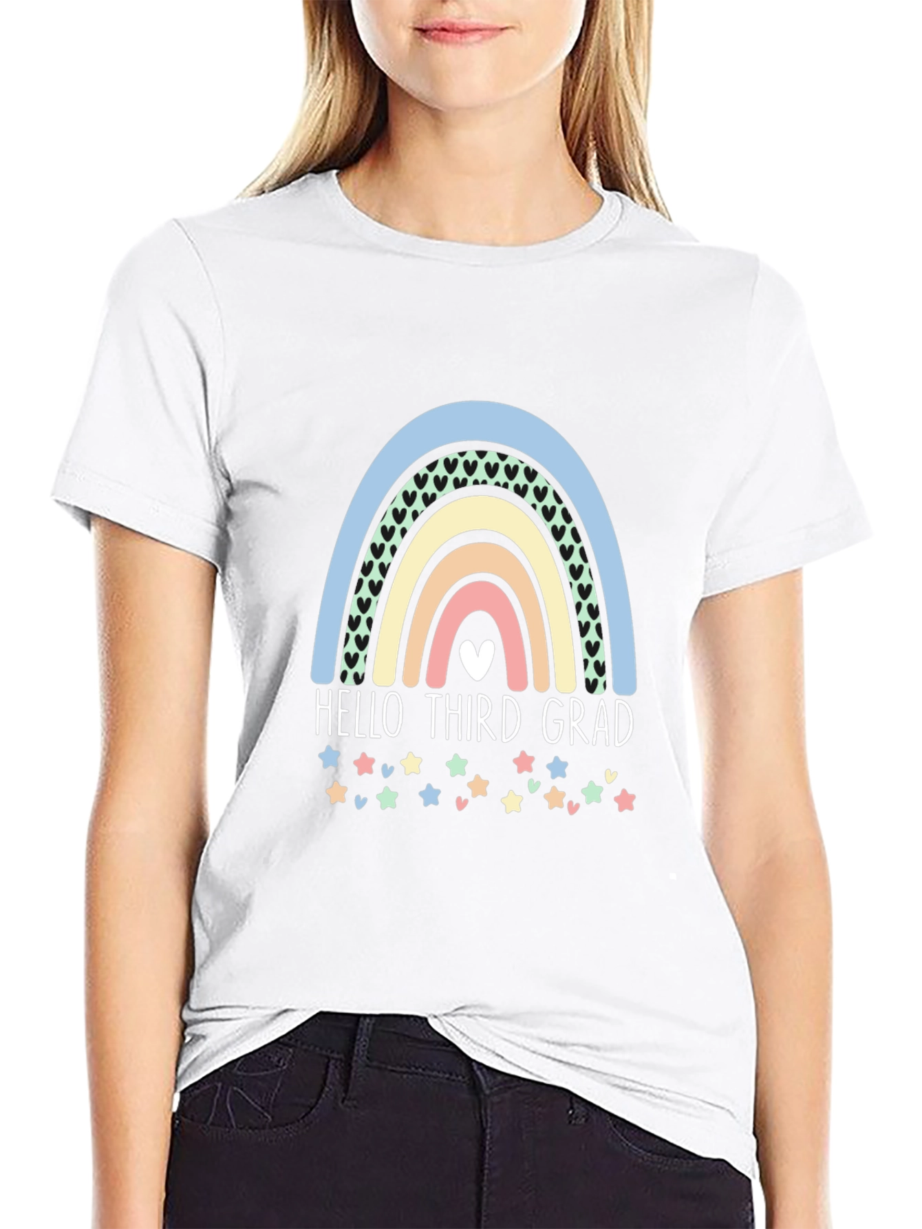 Hello Third Grade Rainbow T-Shirt