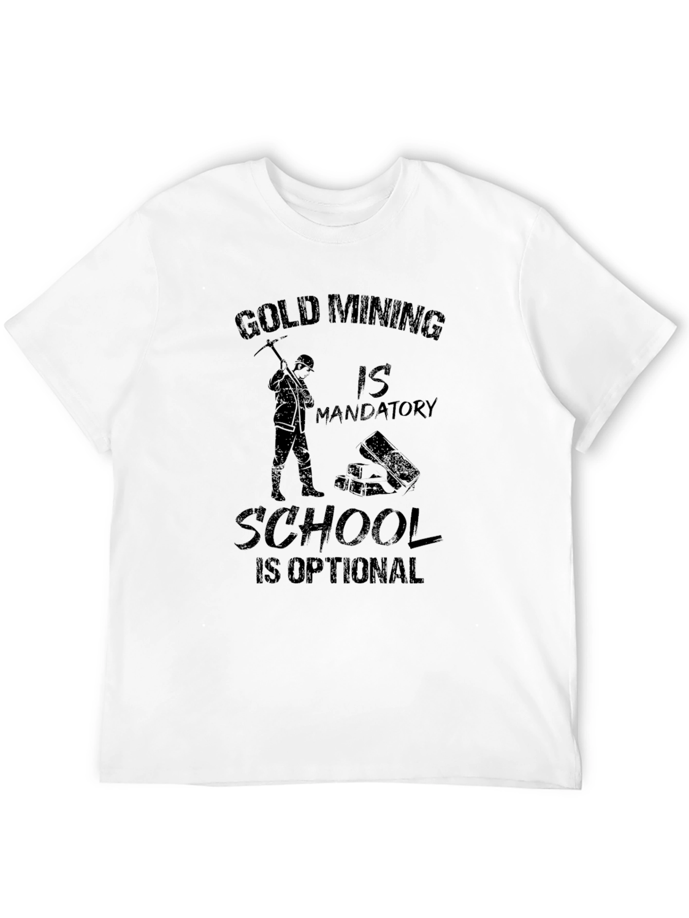 Gold Mining Mandatory Mens Black T-Shirt