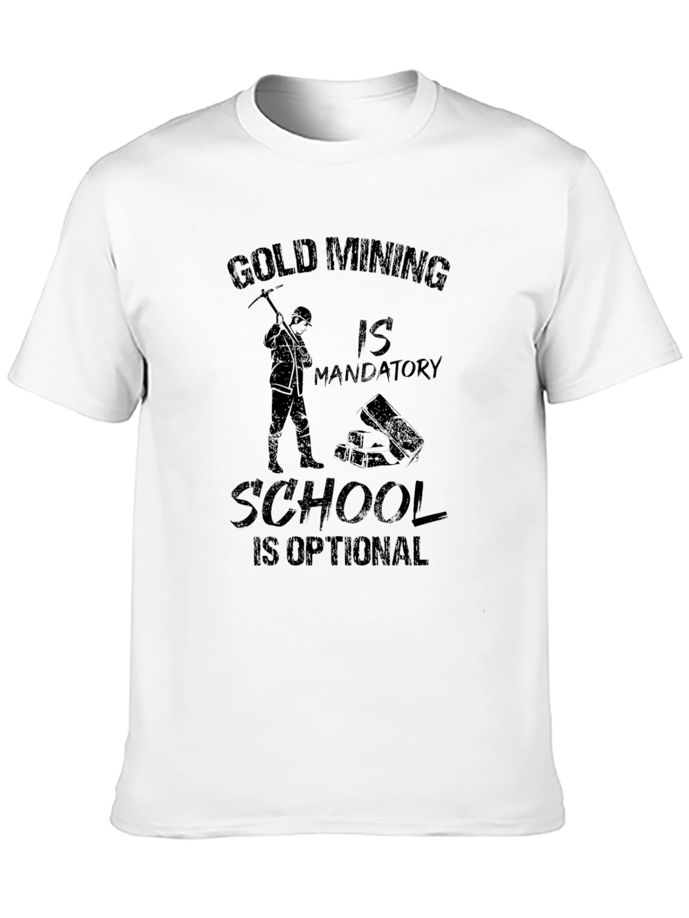 Gold Mining Mandatory Mens Black T-Shirt