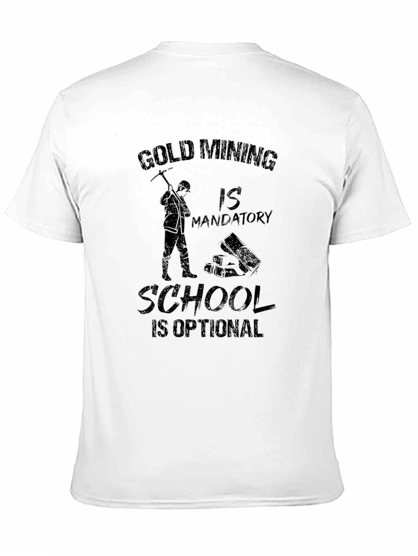 Gold Mining Mandatory Mens Black T-Shirt