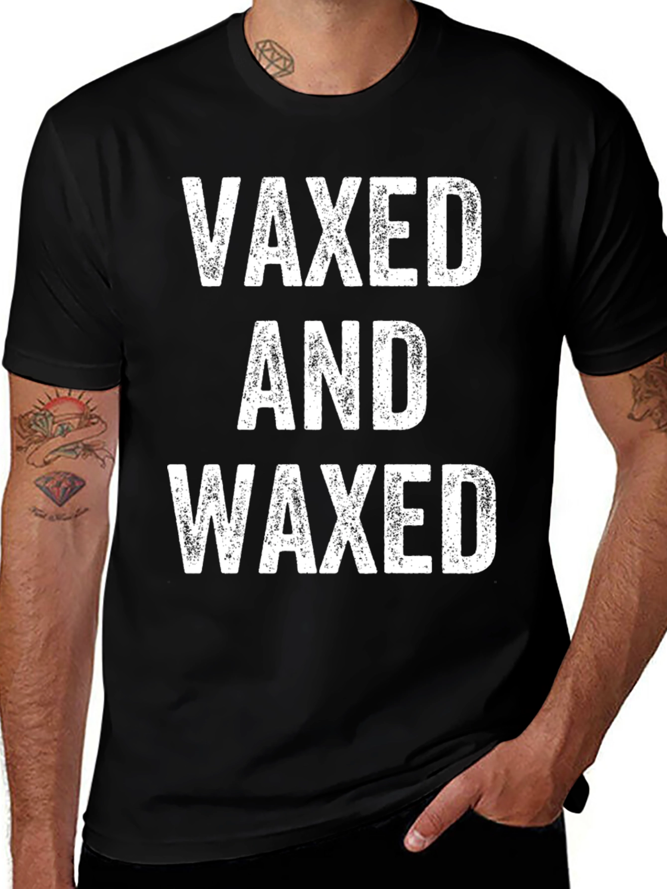 Vaxed and Waxed Graphic Tee - Black