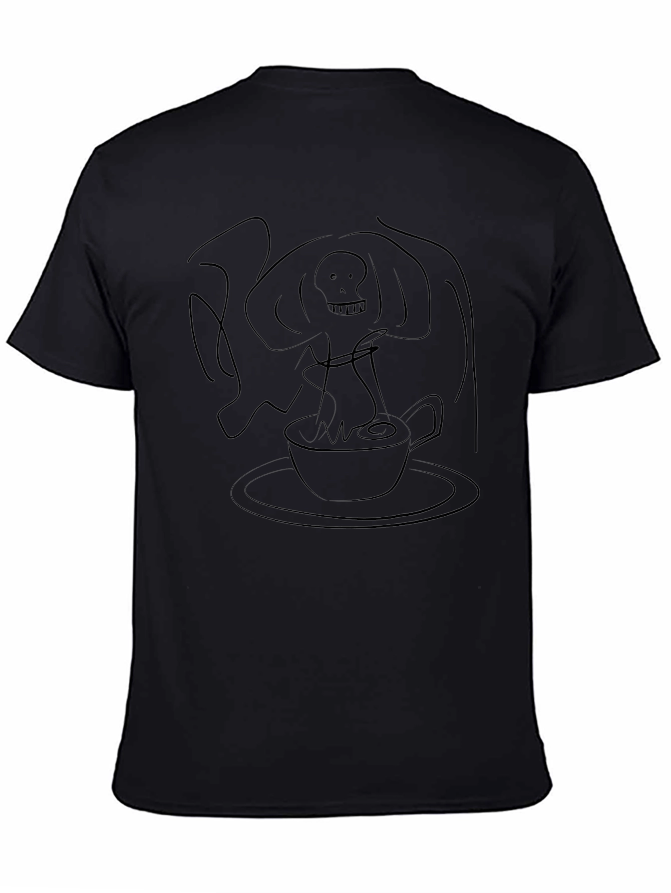 Grim Reaper Coffee T-Shirt - Black Graphic Tee