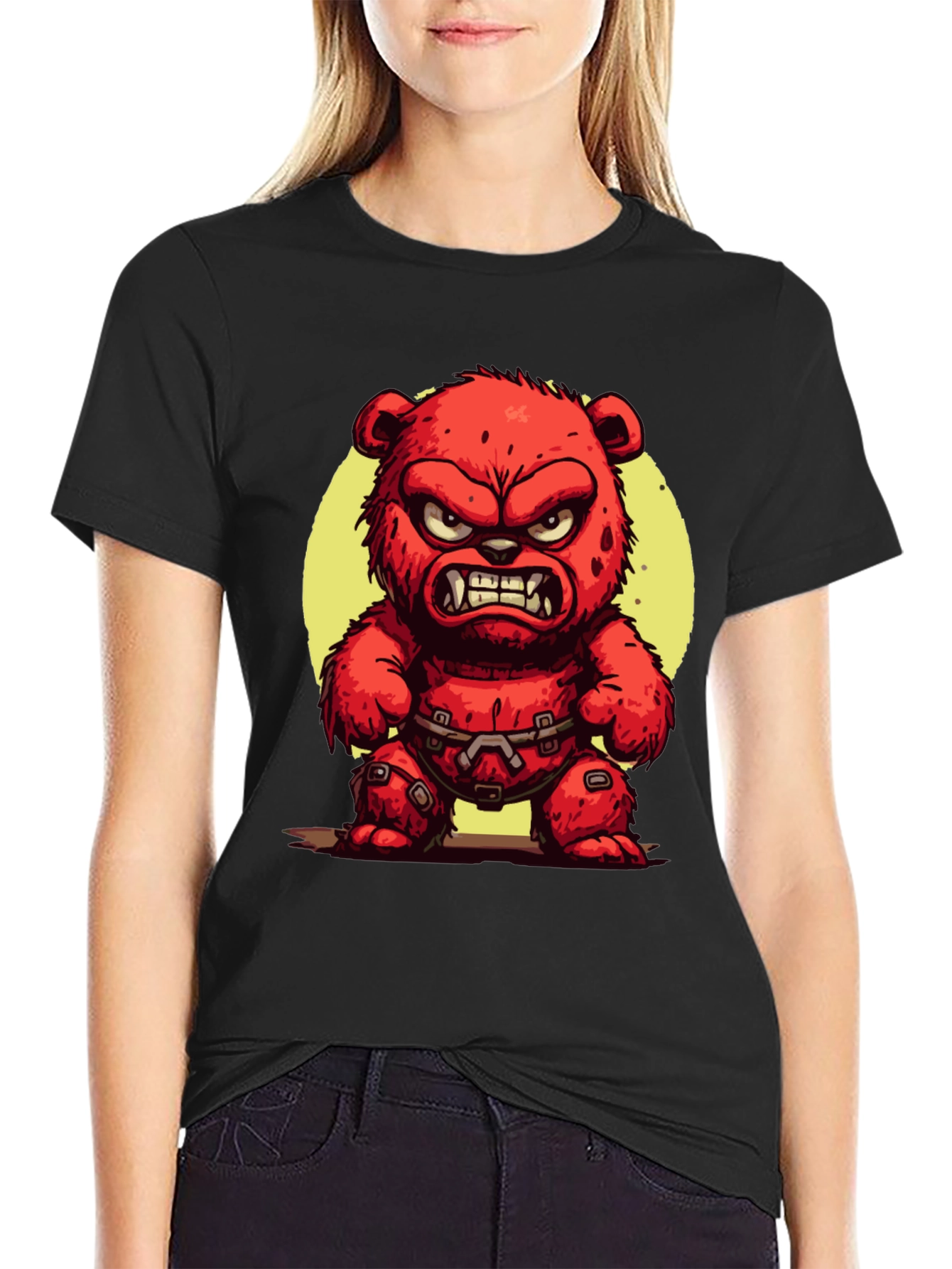 Angry Red Bear Graphic Tee