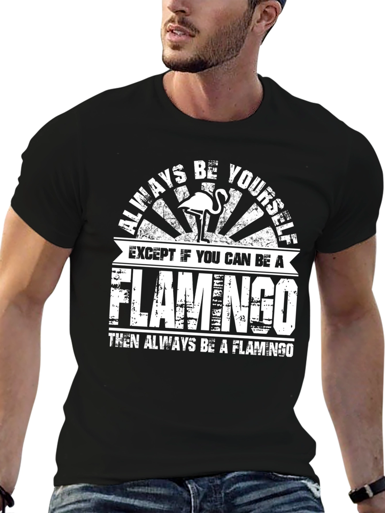 Always Be Yourself Flamingo Graphic T-Shirt