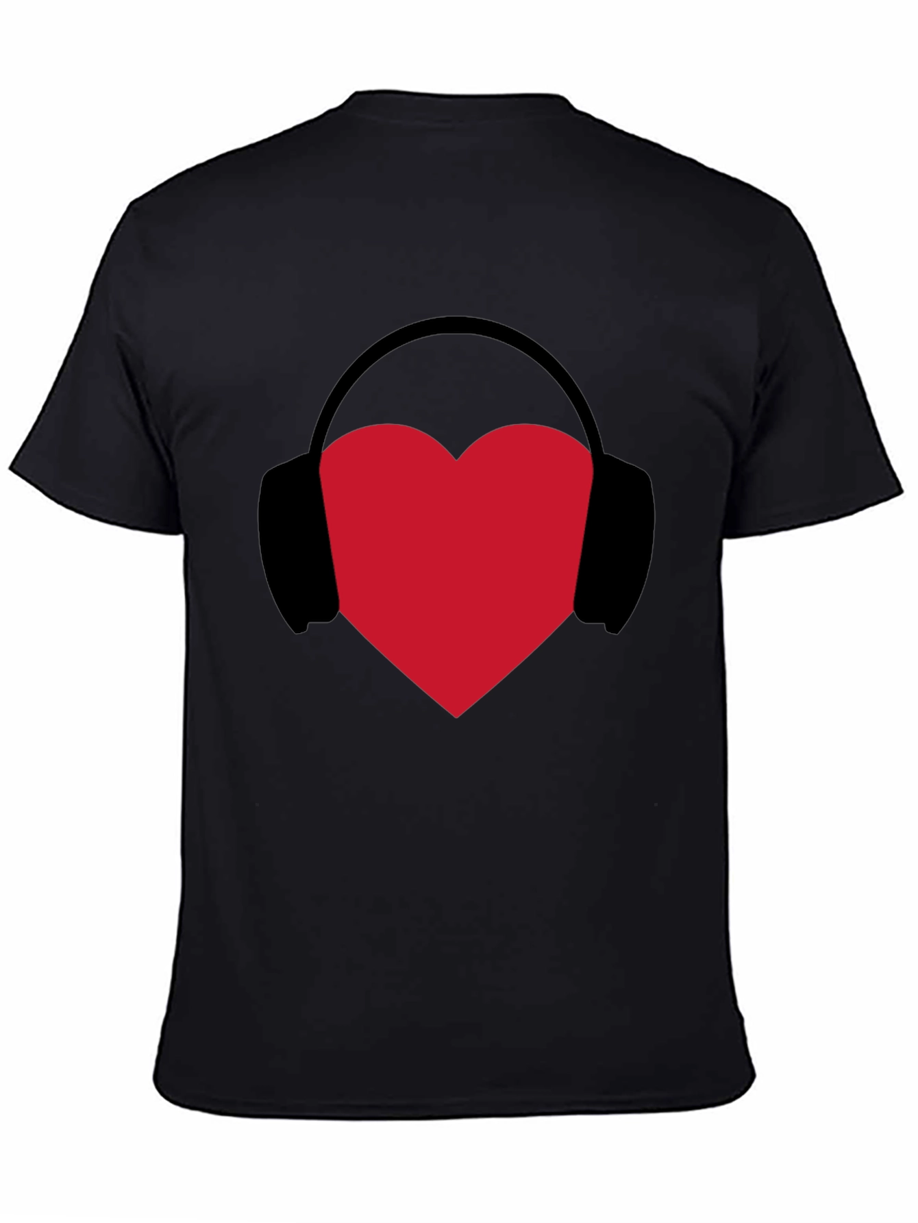 Heart Headphones Graphic Tee - Music Lover T-Shirt
