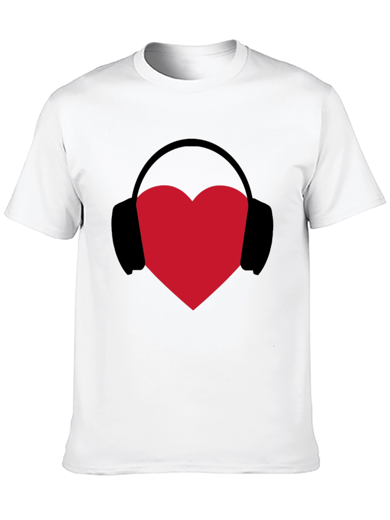 Heart Headphones Graphic Tee - Music Lover T-Shirt