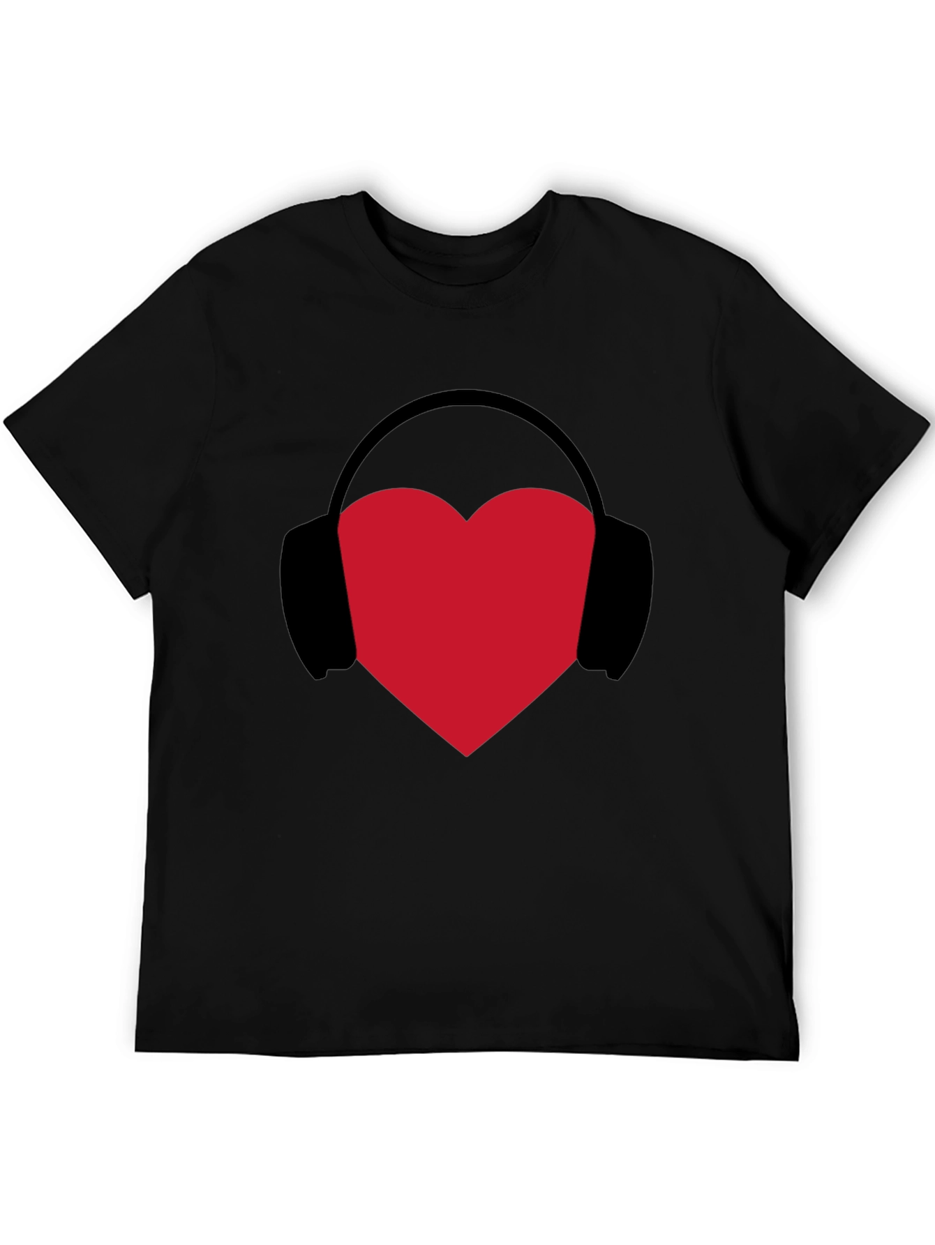 Heart Headphones Graphic Tee - Music Lover T-Shirt