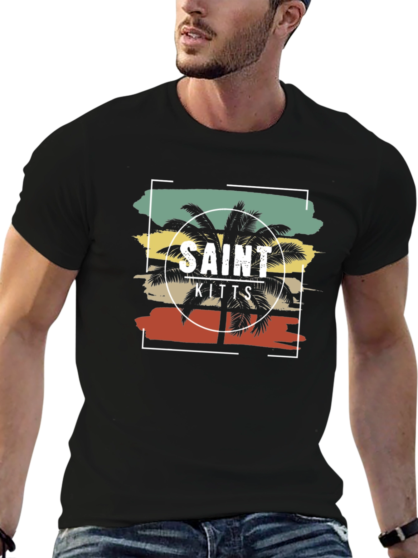 Saint Kitts Retro Graphic T-Shirt